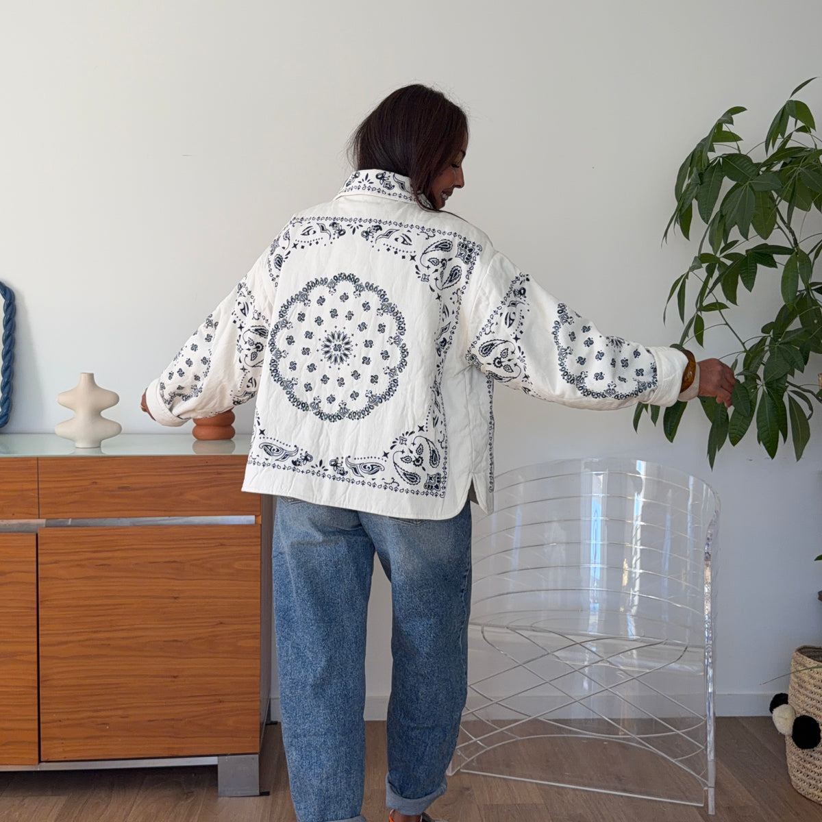 Veste ALEX blanche réversible