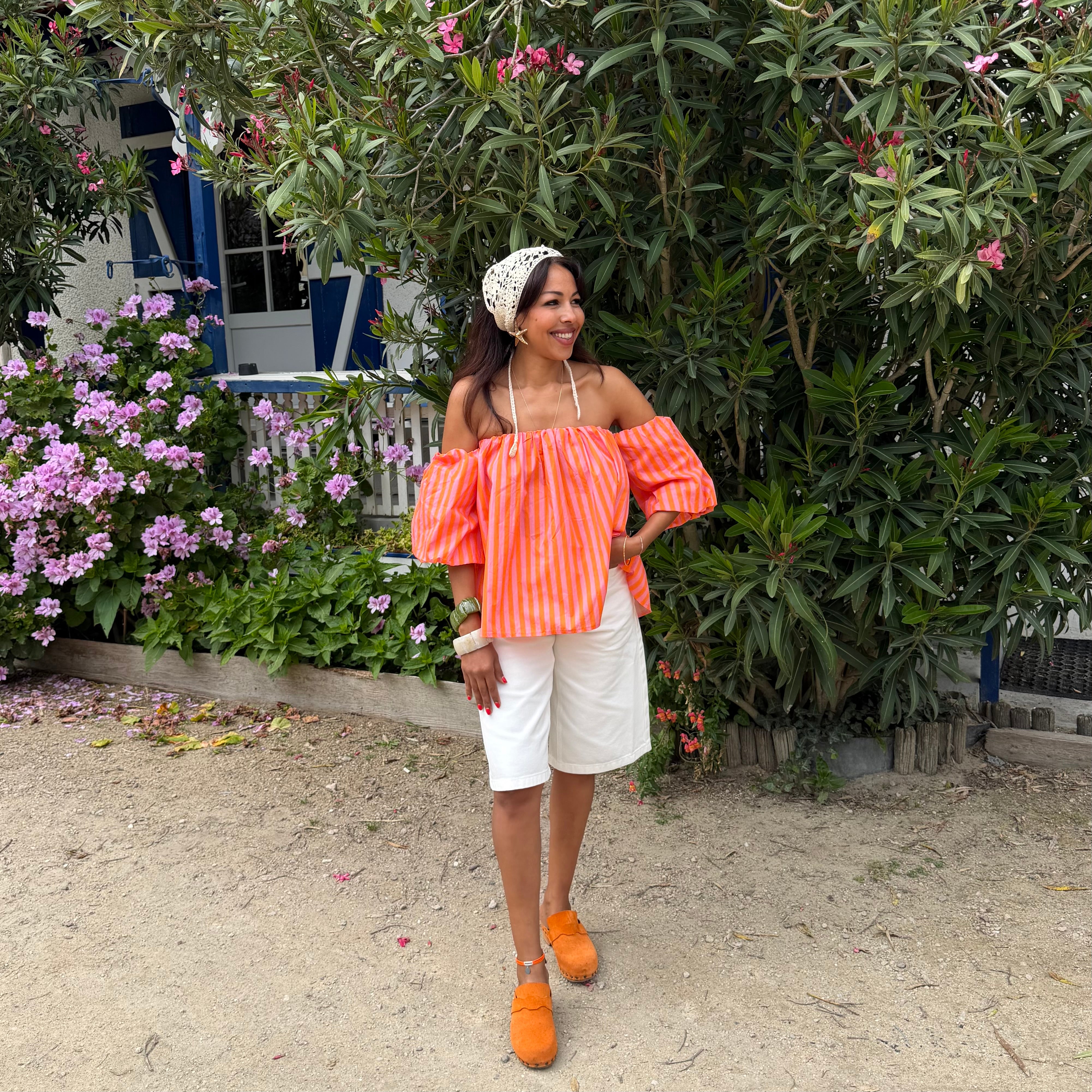 Blouse LIO rayé rose & orange