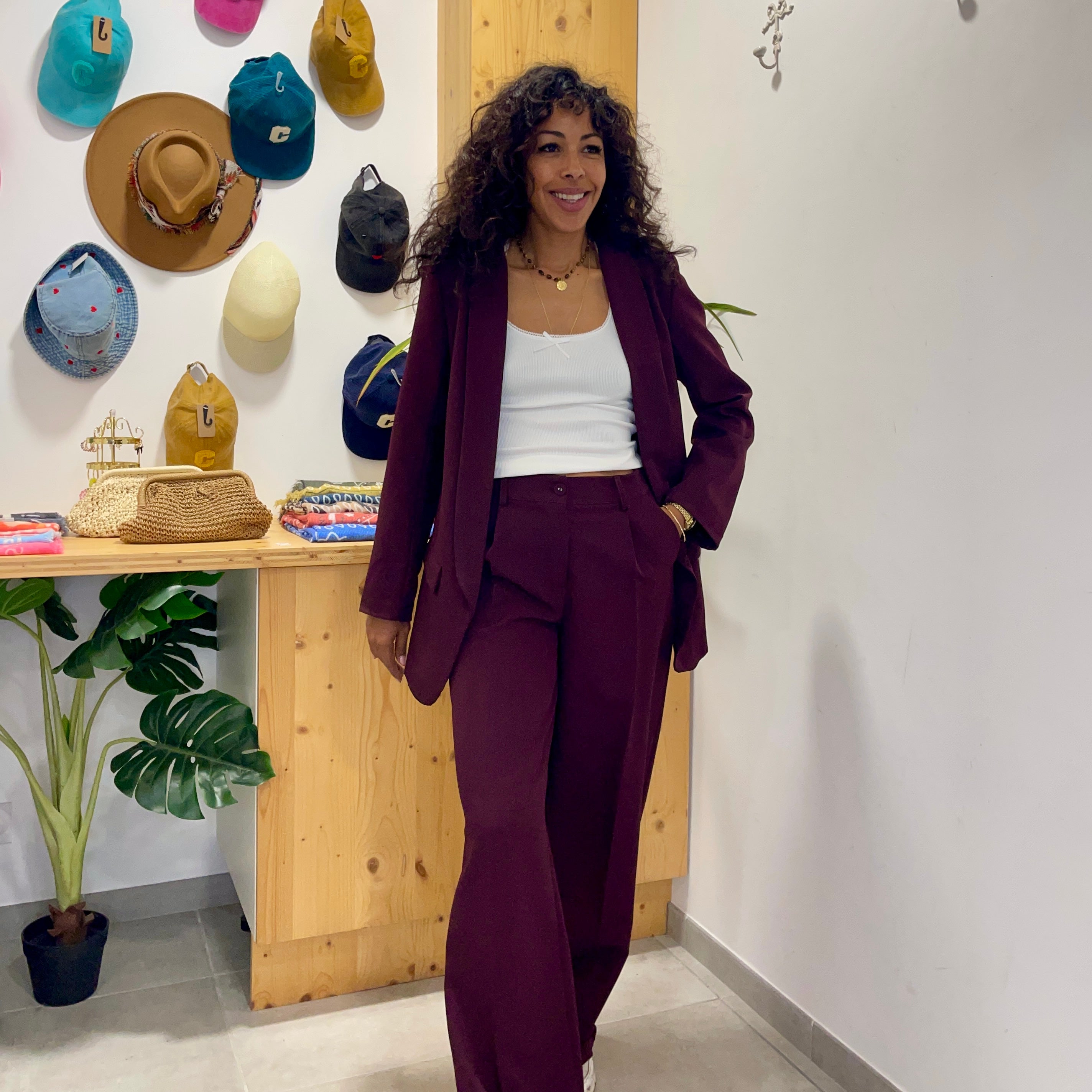 Veste blazer ZOLA prune