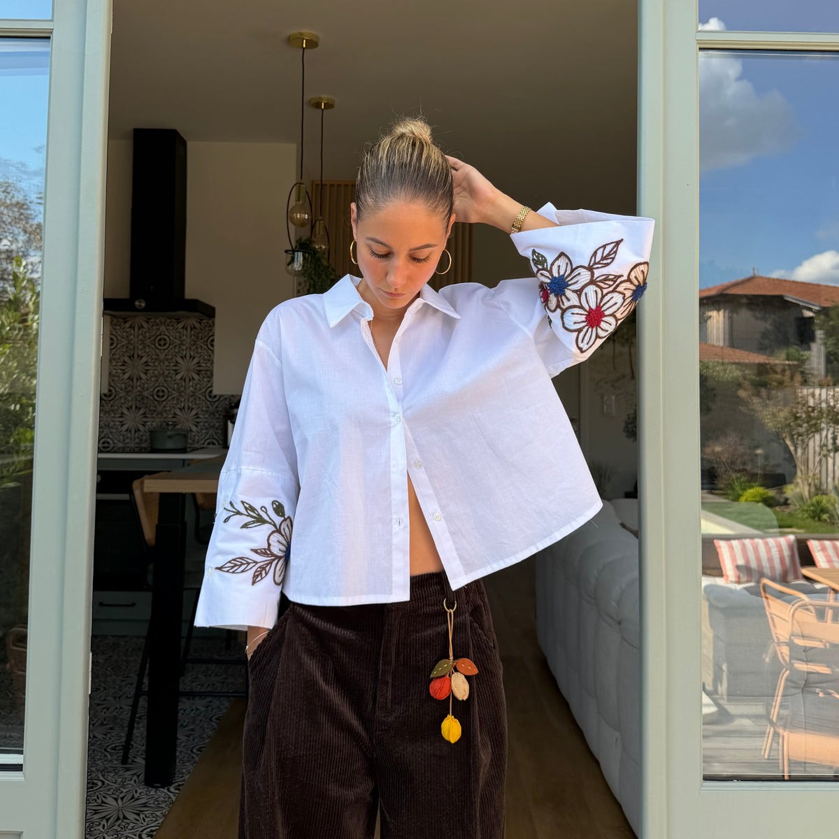 (PRECOMMANDE à partir du 30/10) Chemise blanche YVES brodé