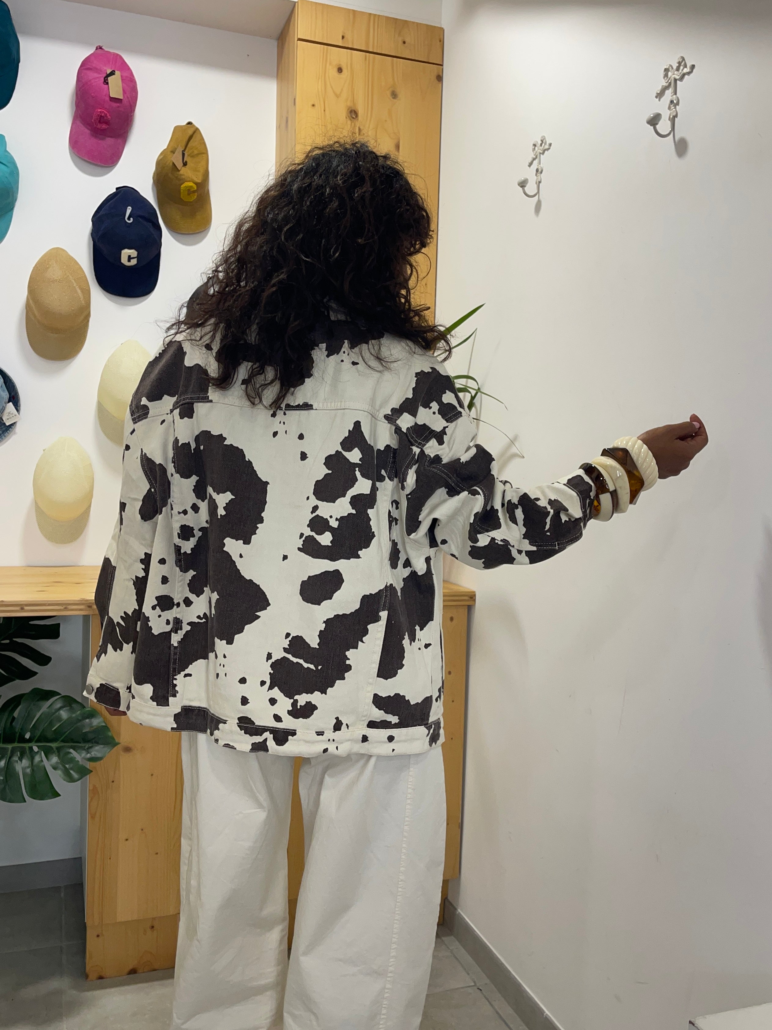 Veste en coton KARL imprimé vache à la coupe fluide