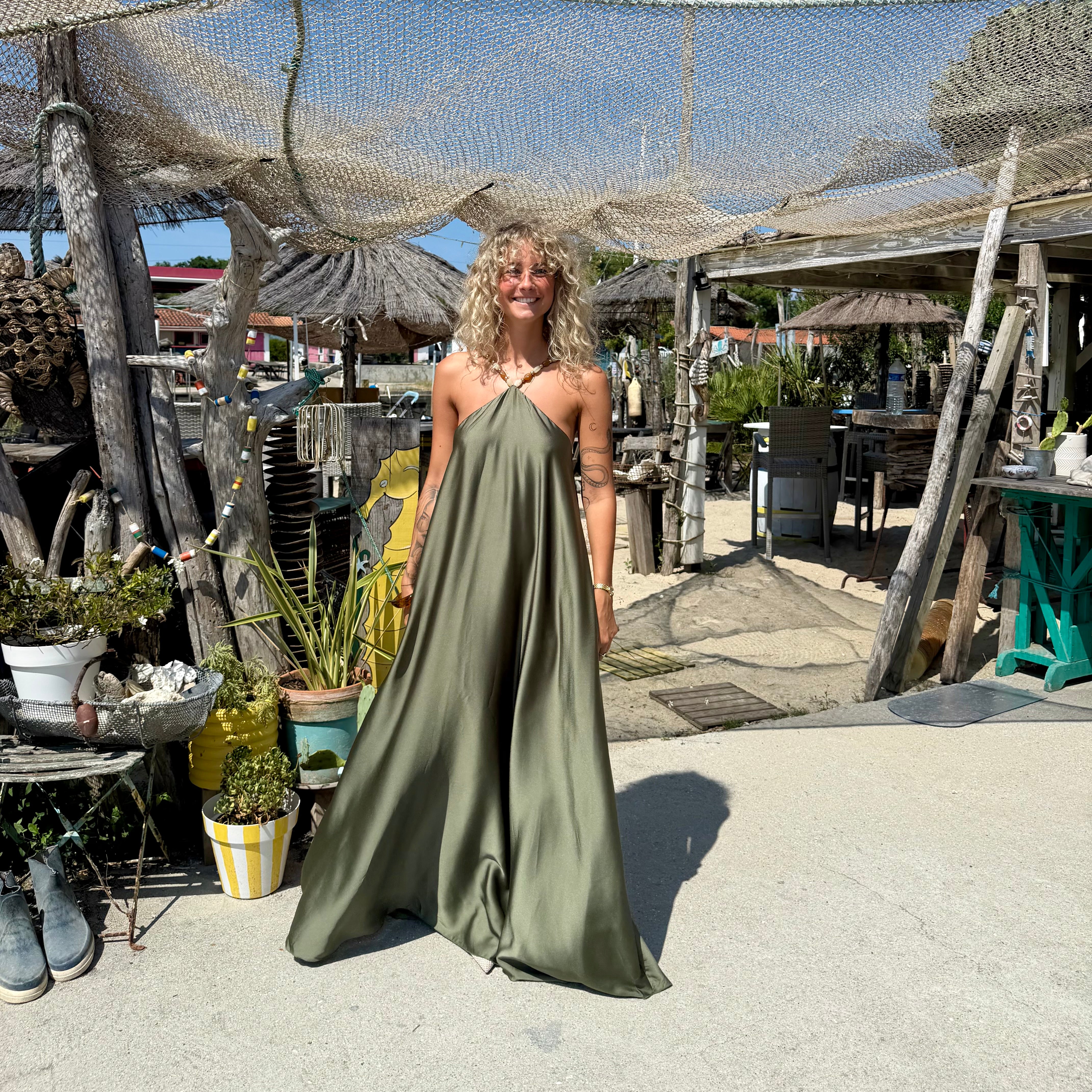 Robe PERLA kaki
