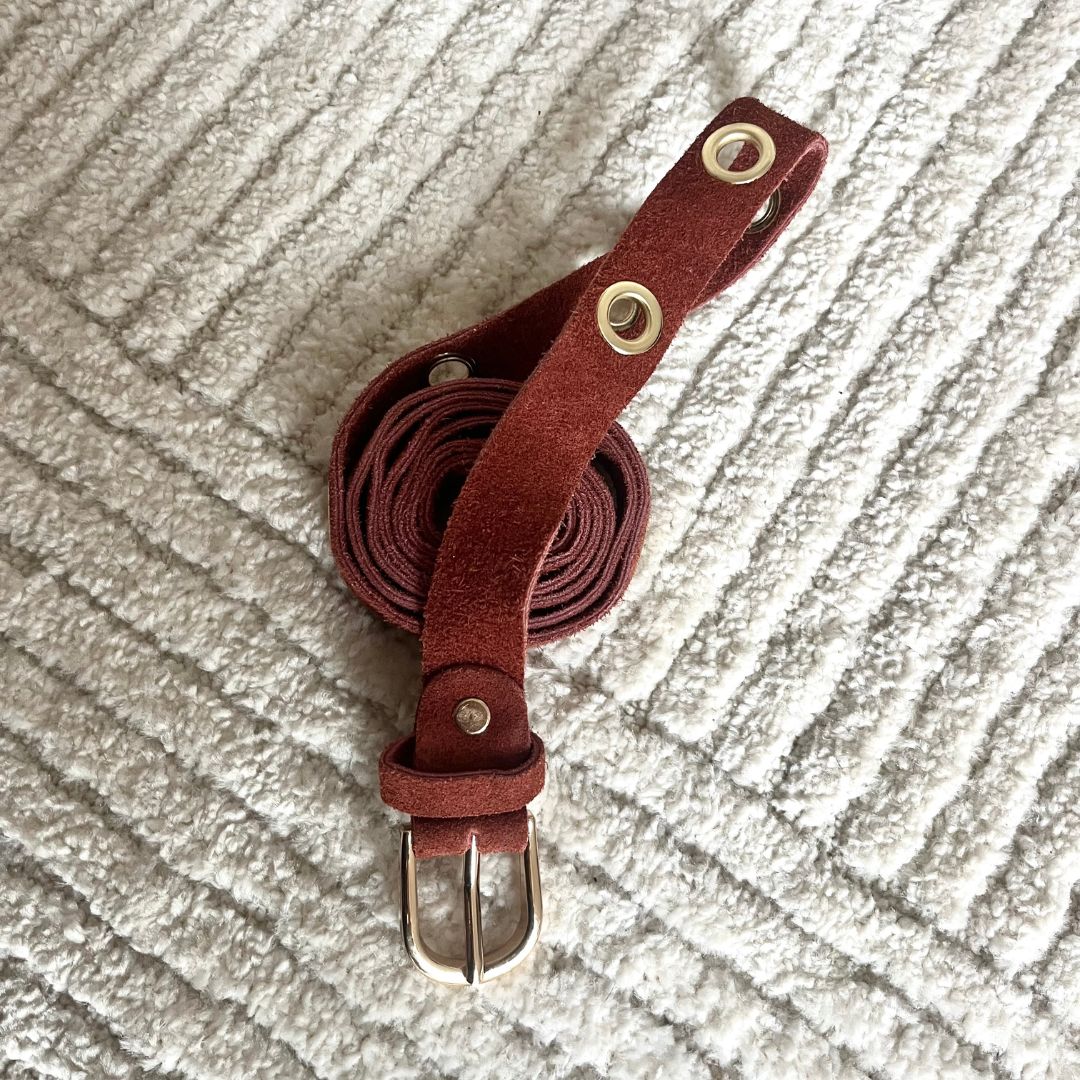 Ceinture DORA daim rouille