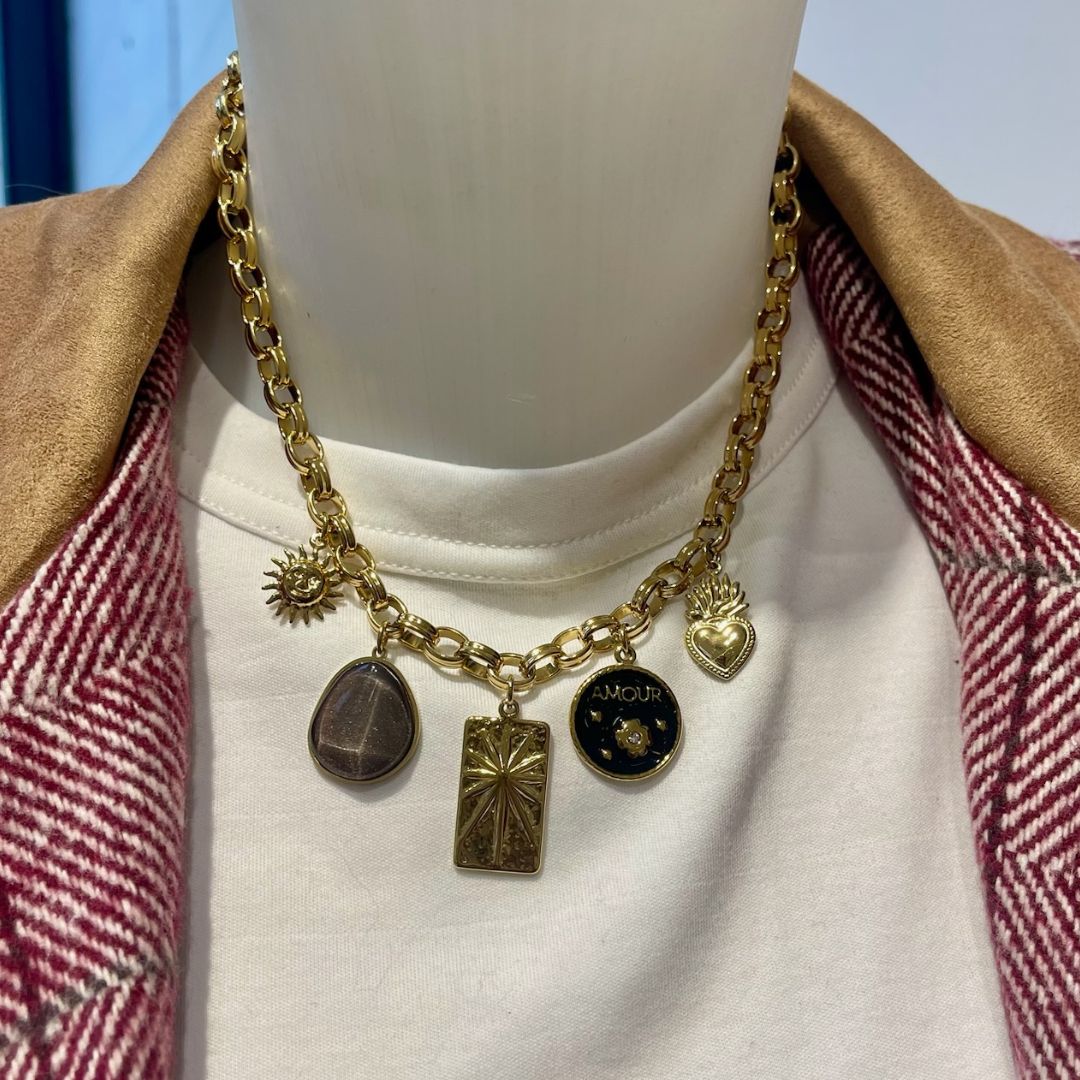 Collier LOVE taupe