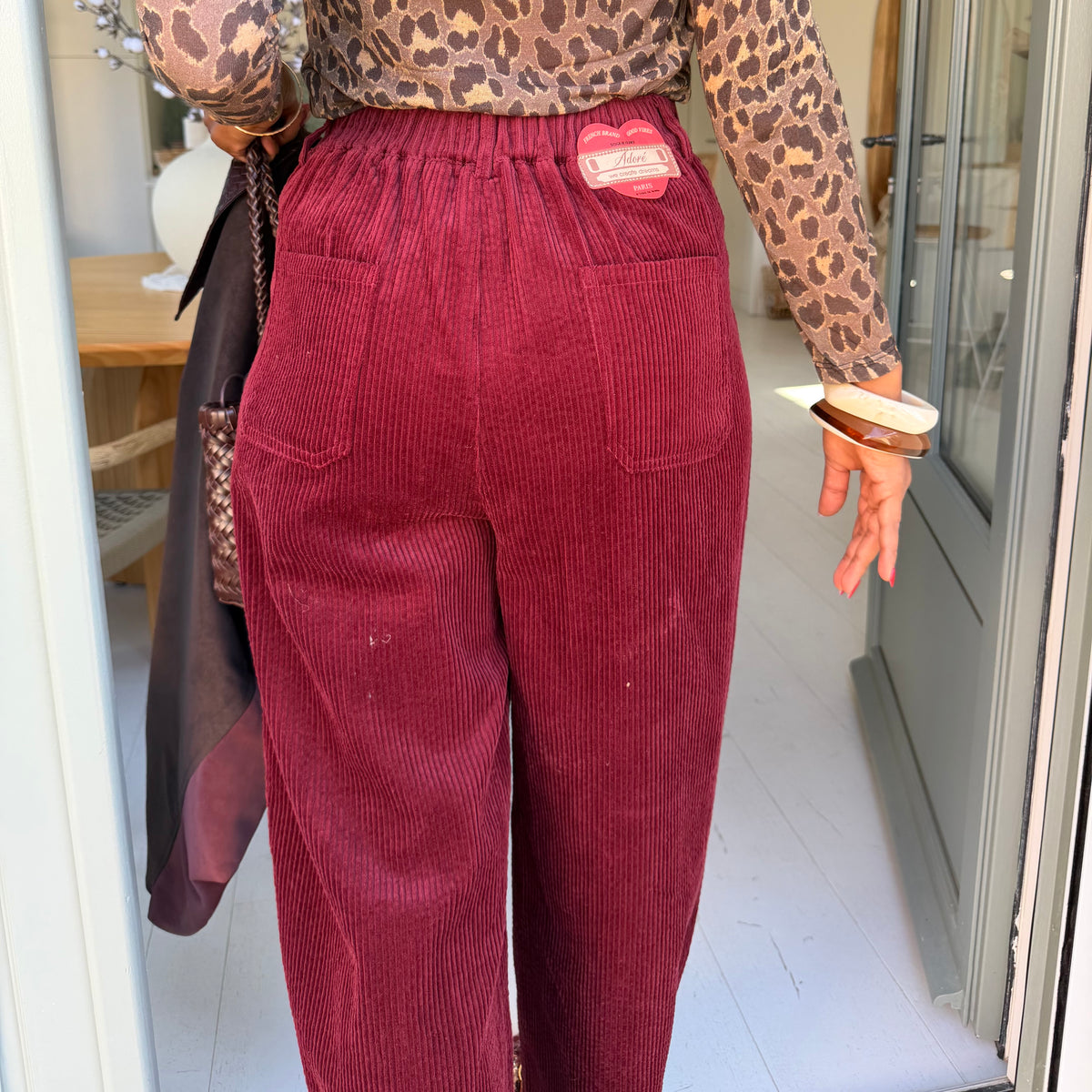 Pantalon LOKA rouge bordeaux