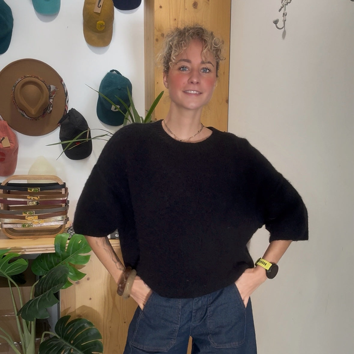 Pull baby alpaga LIO noir manche 3/4