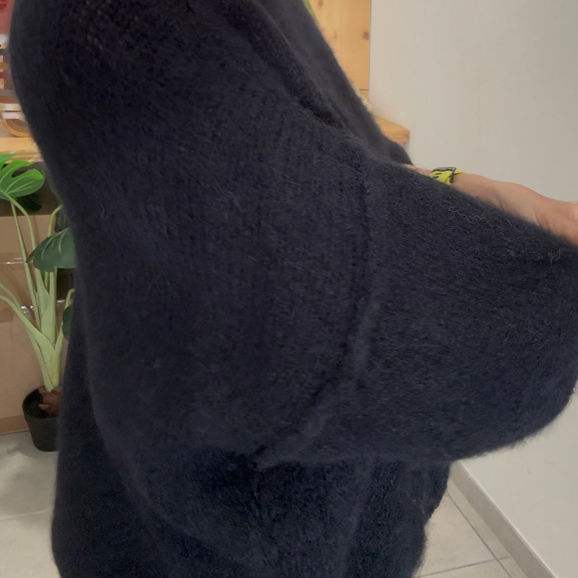 Pull baby alpaga LIO noir manche 3/4