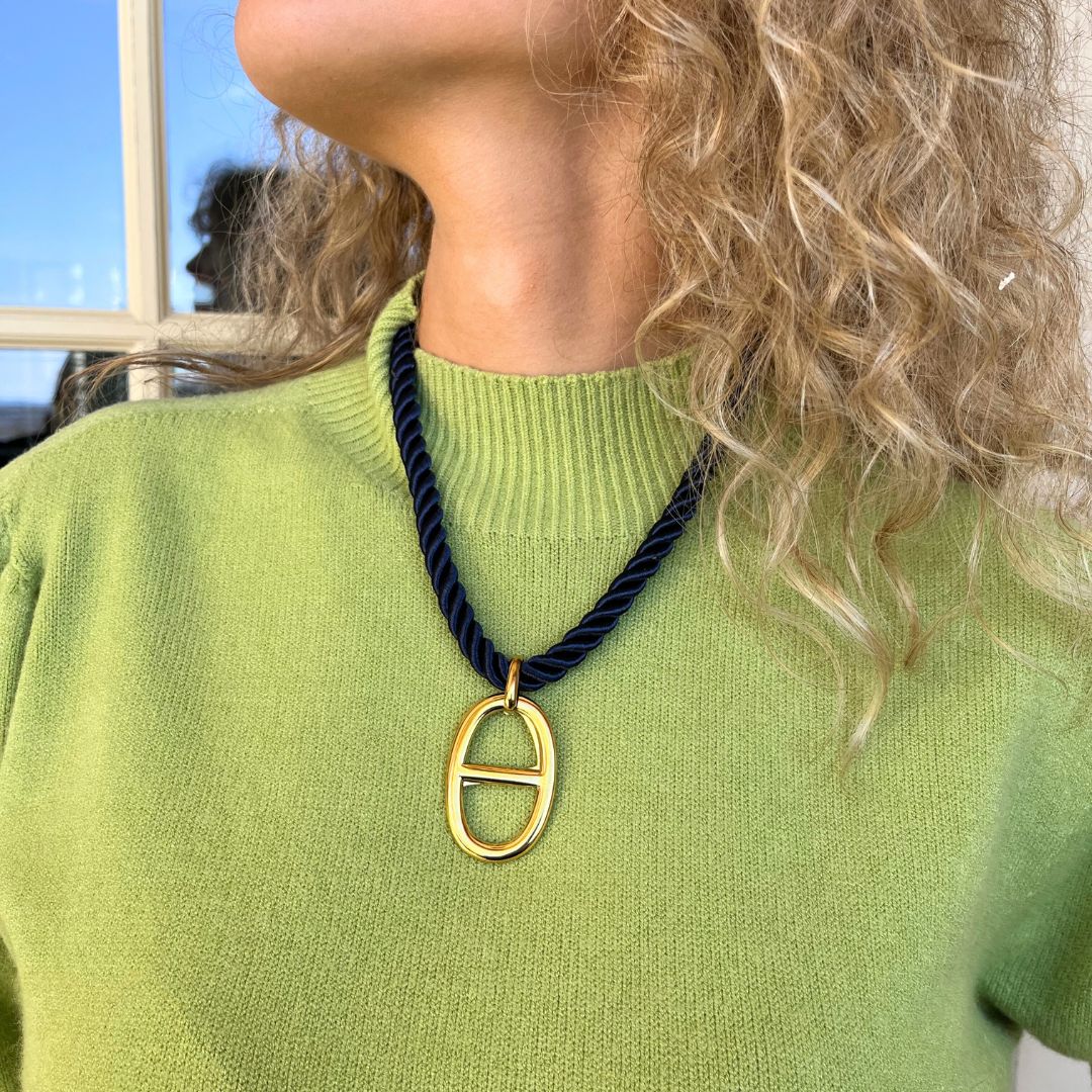 Collier BLAIR bleu marine