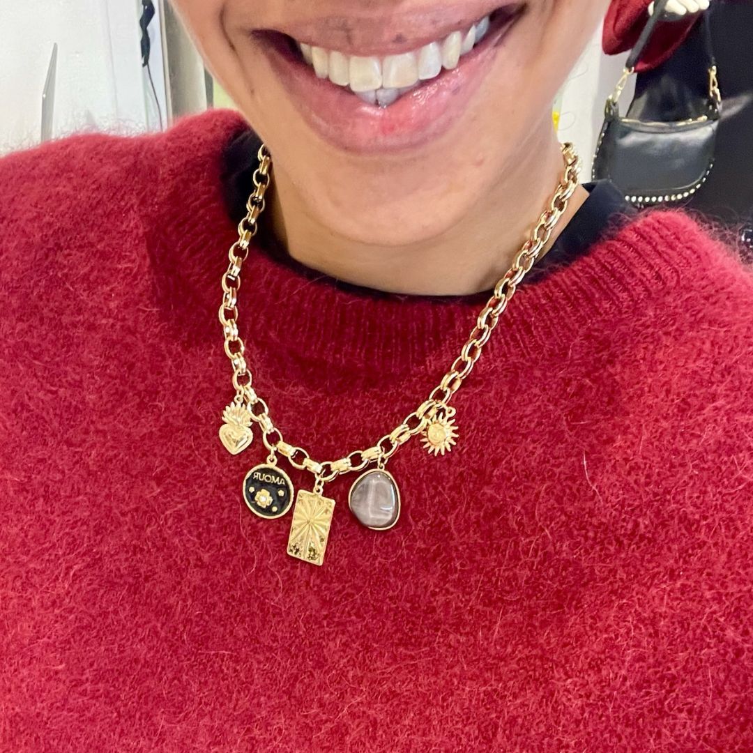 Collier LOVE taupe