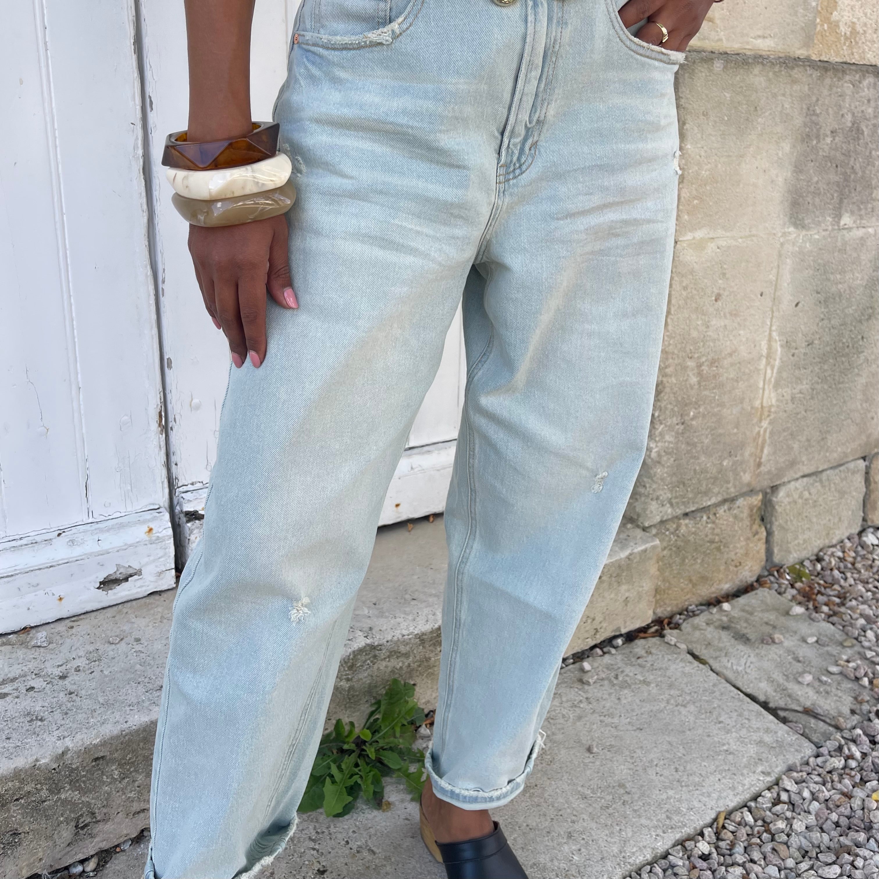 Jean SARI coupe ballon fluide en bleu clair