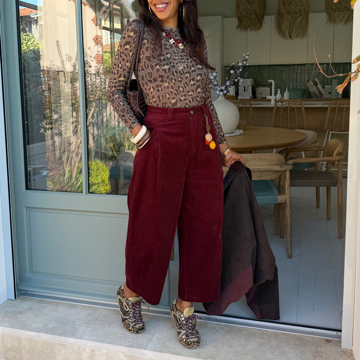 Pantalon LOKA rouge bordeaux