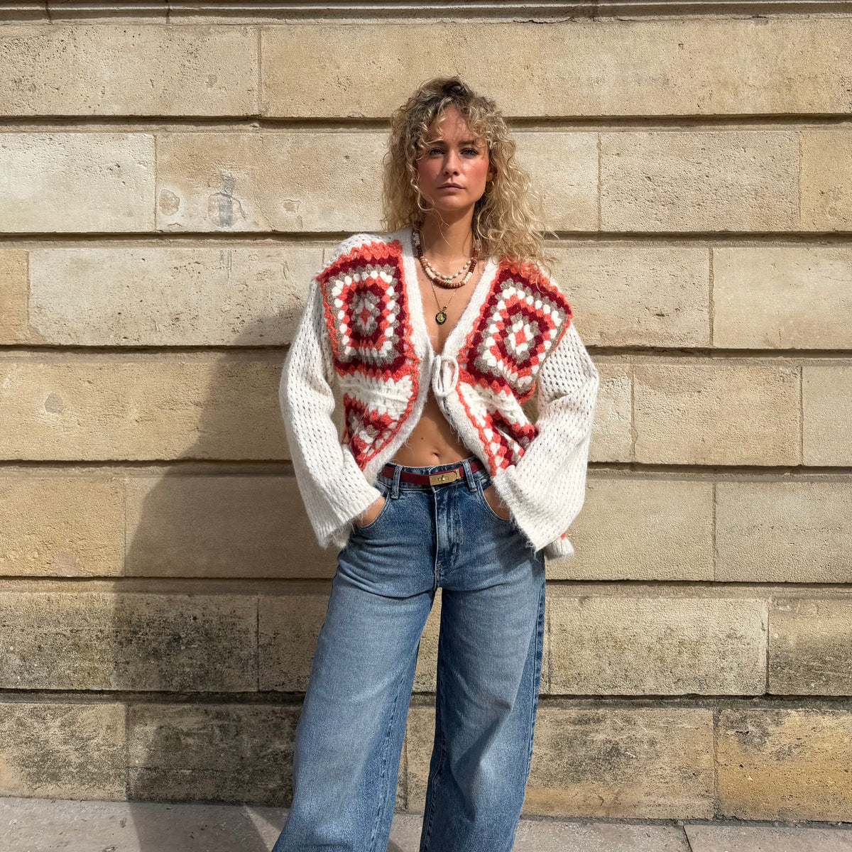 Gilet BRISE ecru ocre