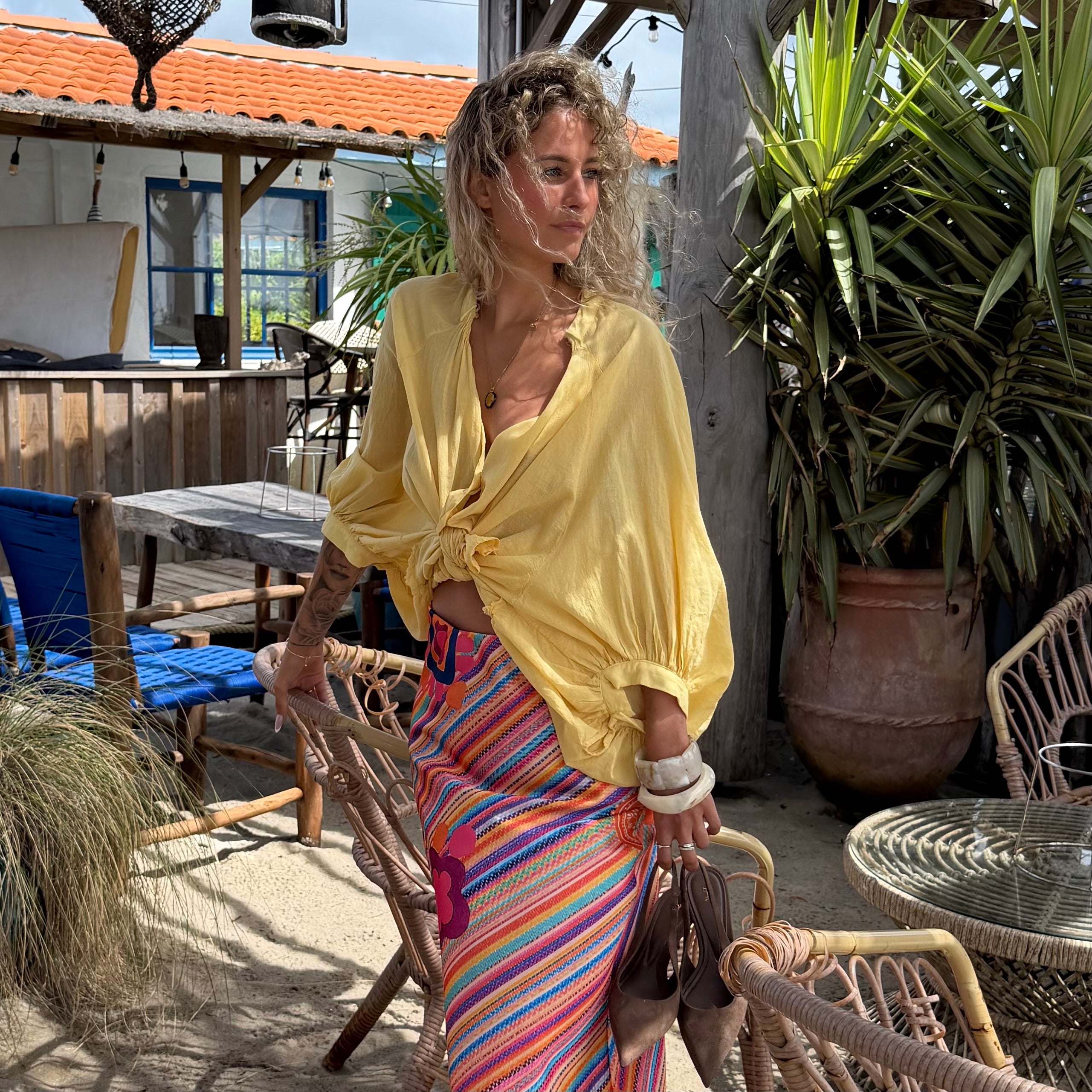 Bouse jaune oversize en coton DOLCE