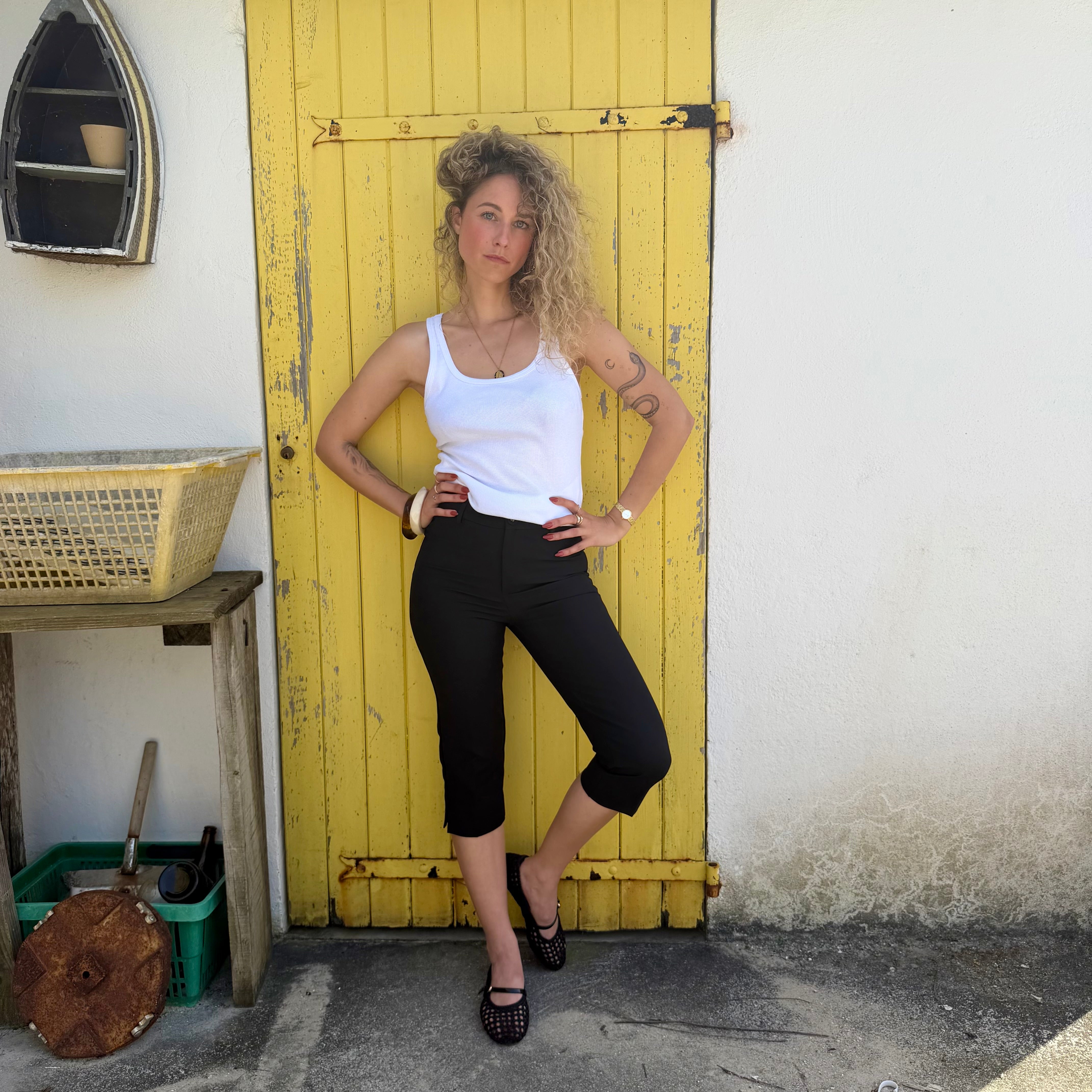 Pantacourt corsaire CAPRI noir