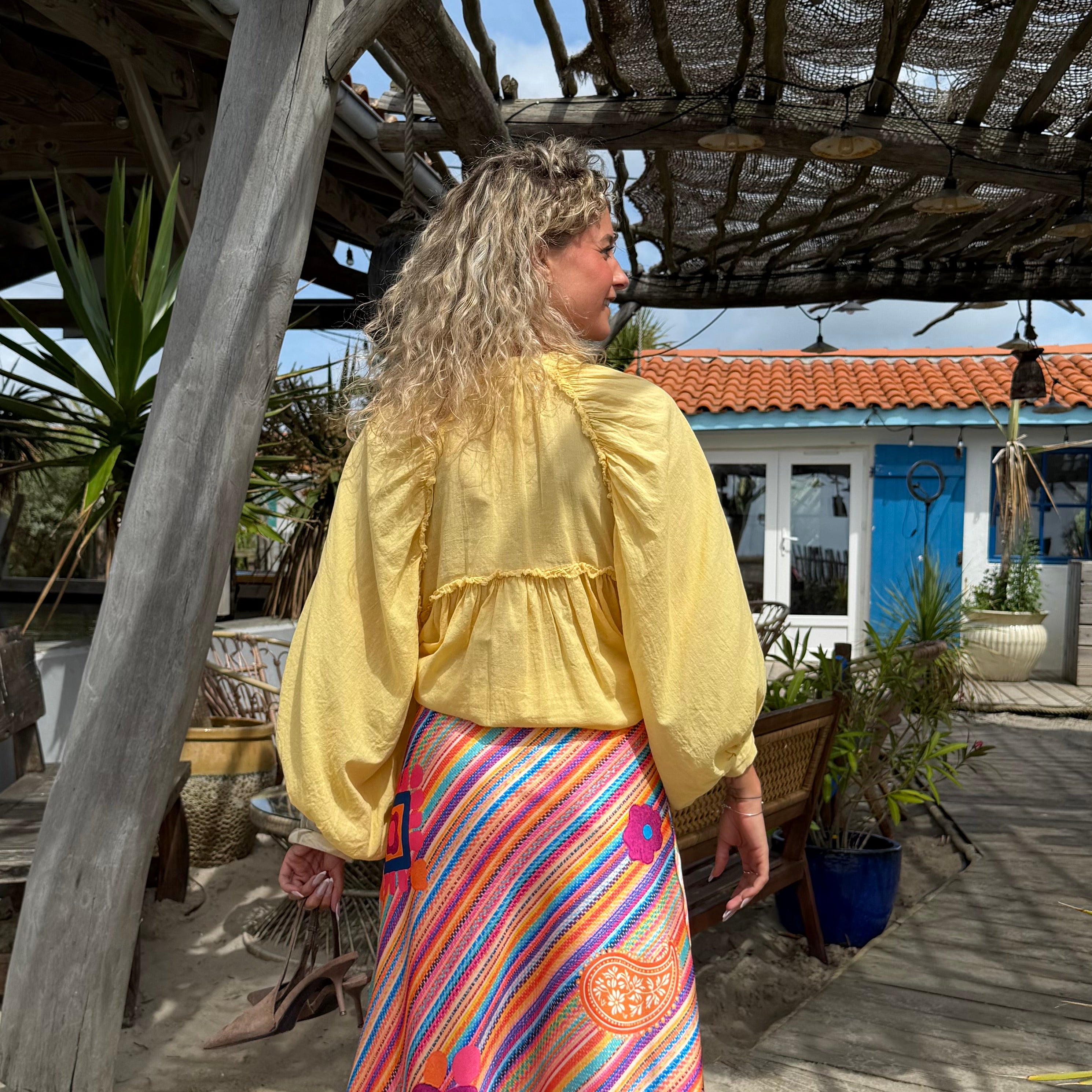 Bouse jaune oversize en coton DOLCE