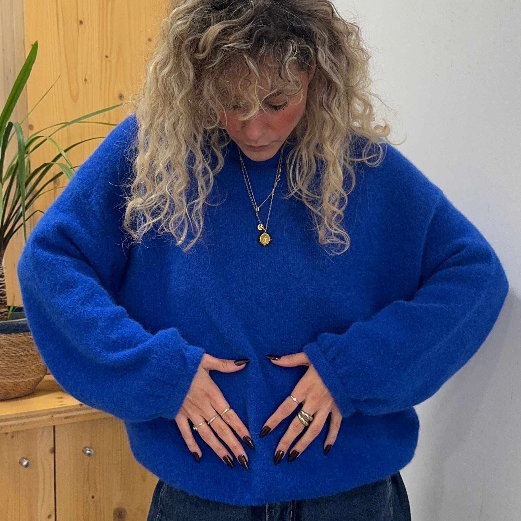 Pull alpaga Elise bleu