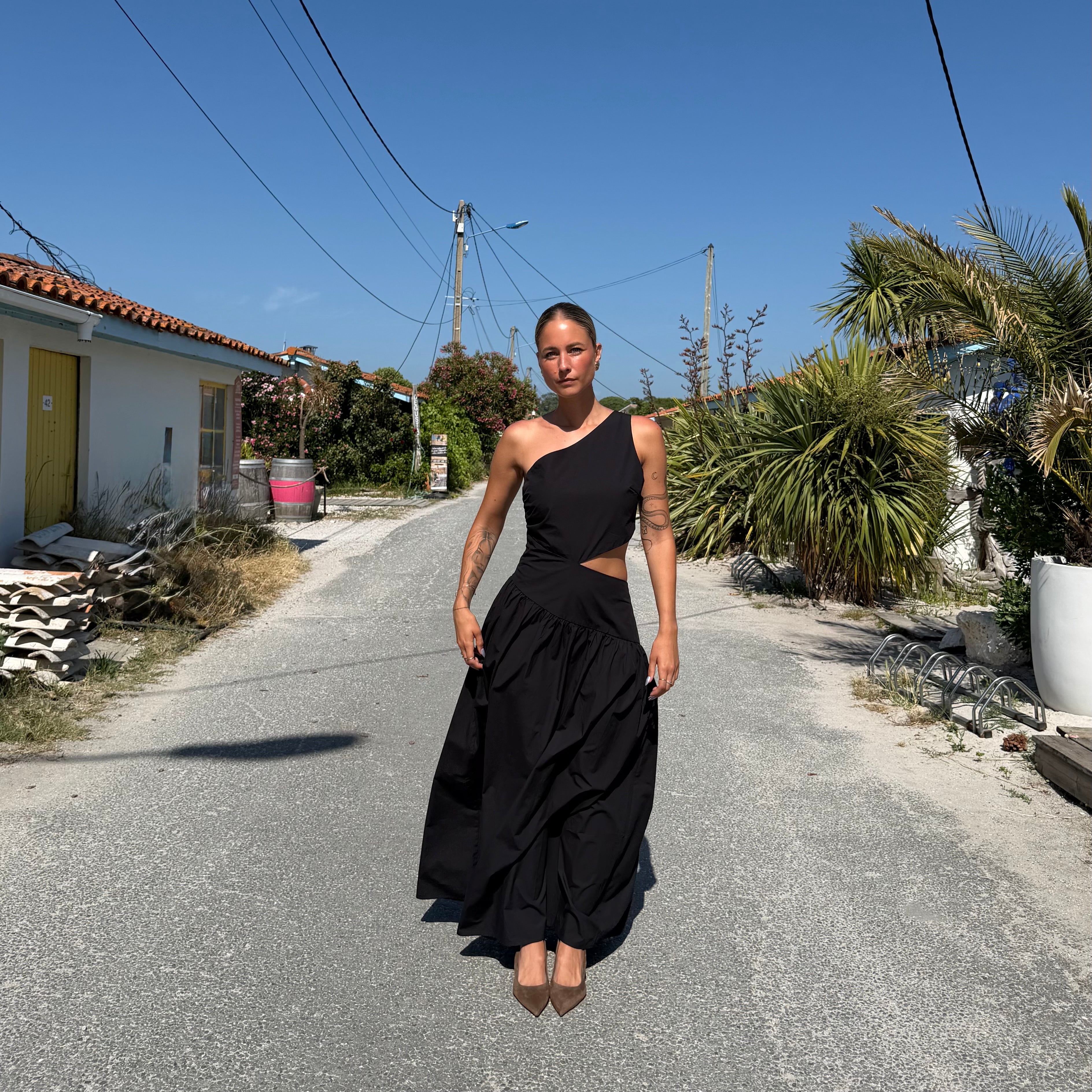 Robe LUCIA longue asymétrique