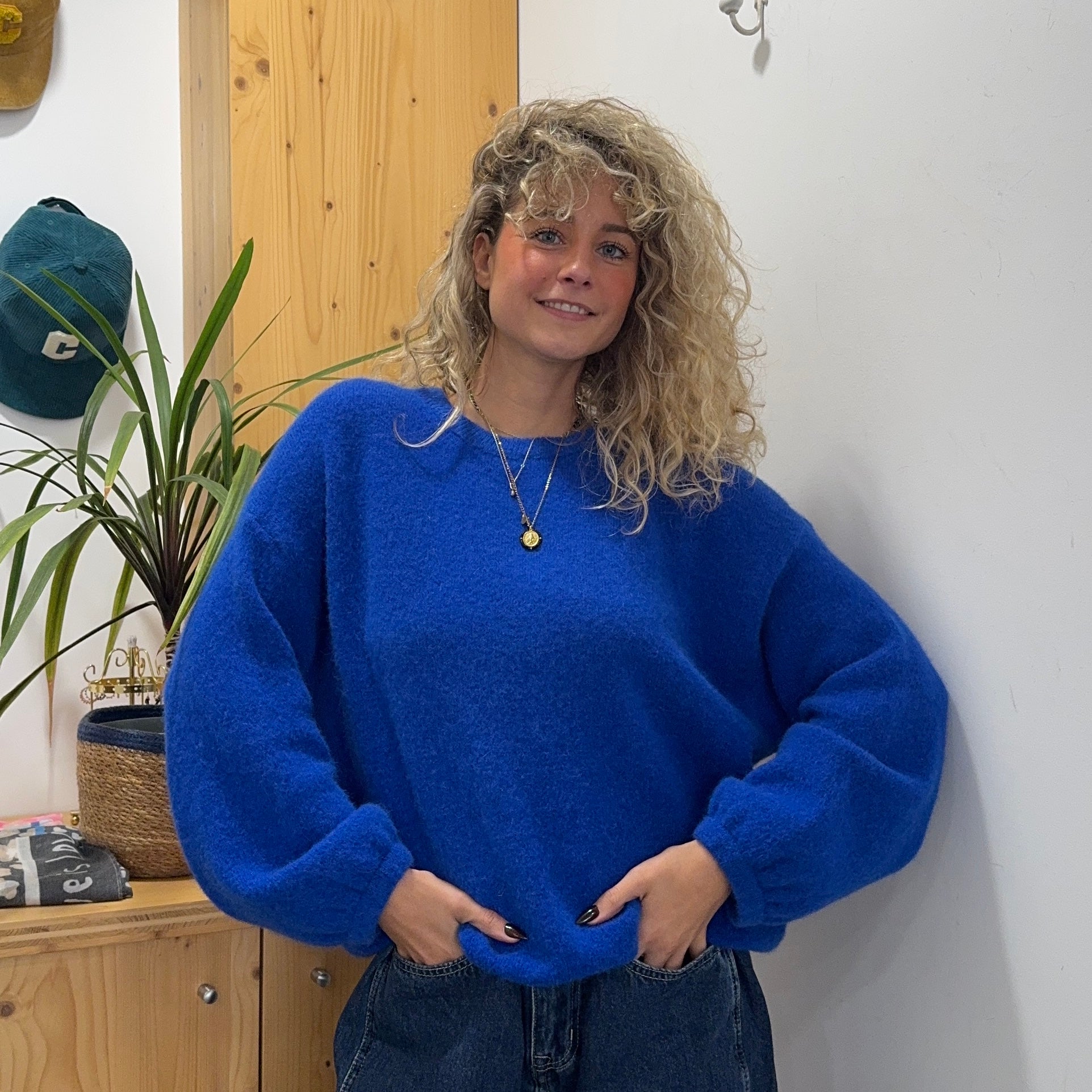 Pull alpaga Elise bleu