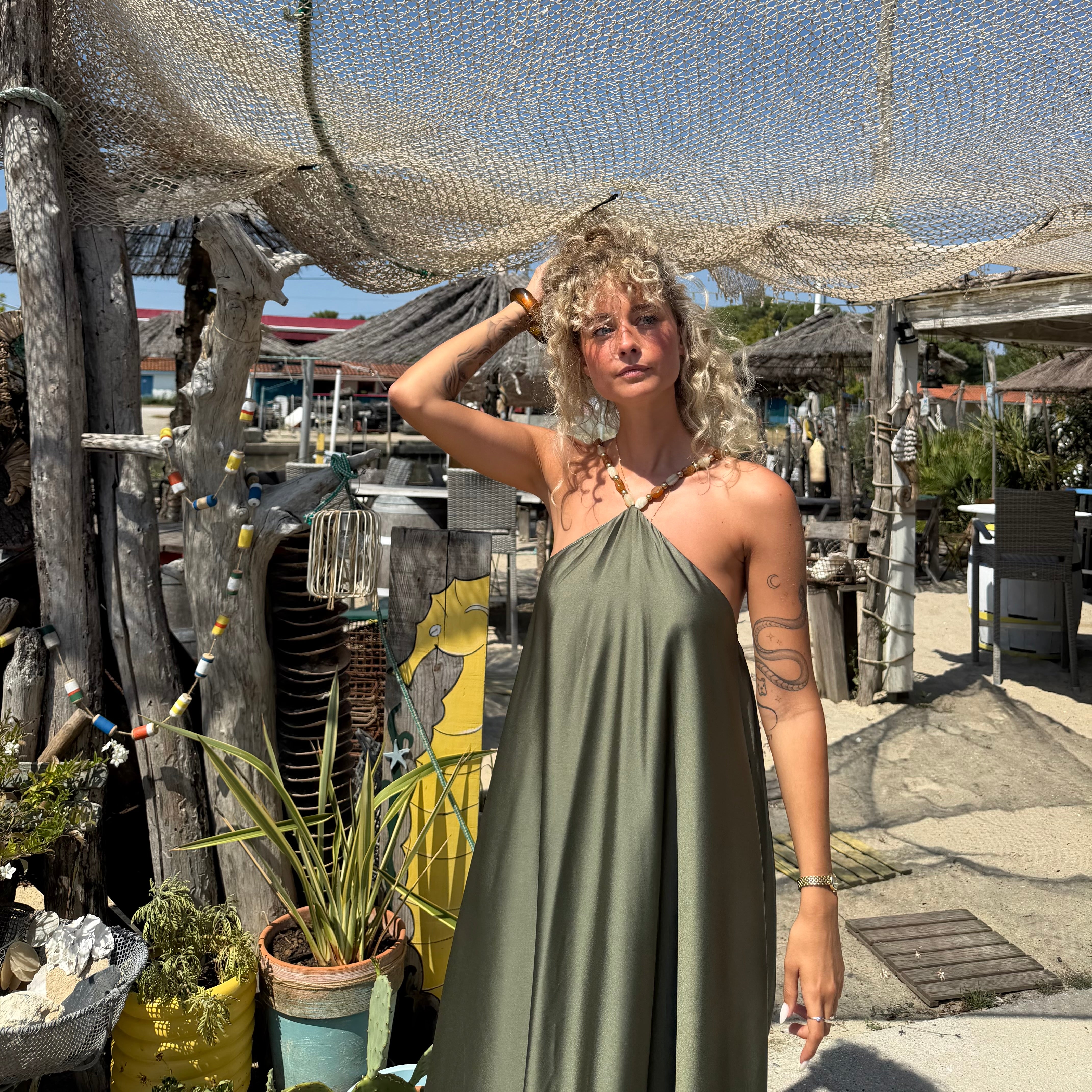 Robe PERLA kaki