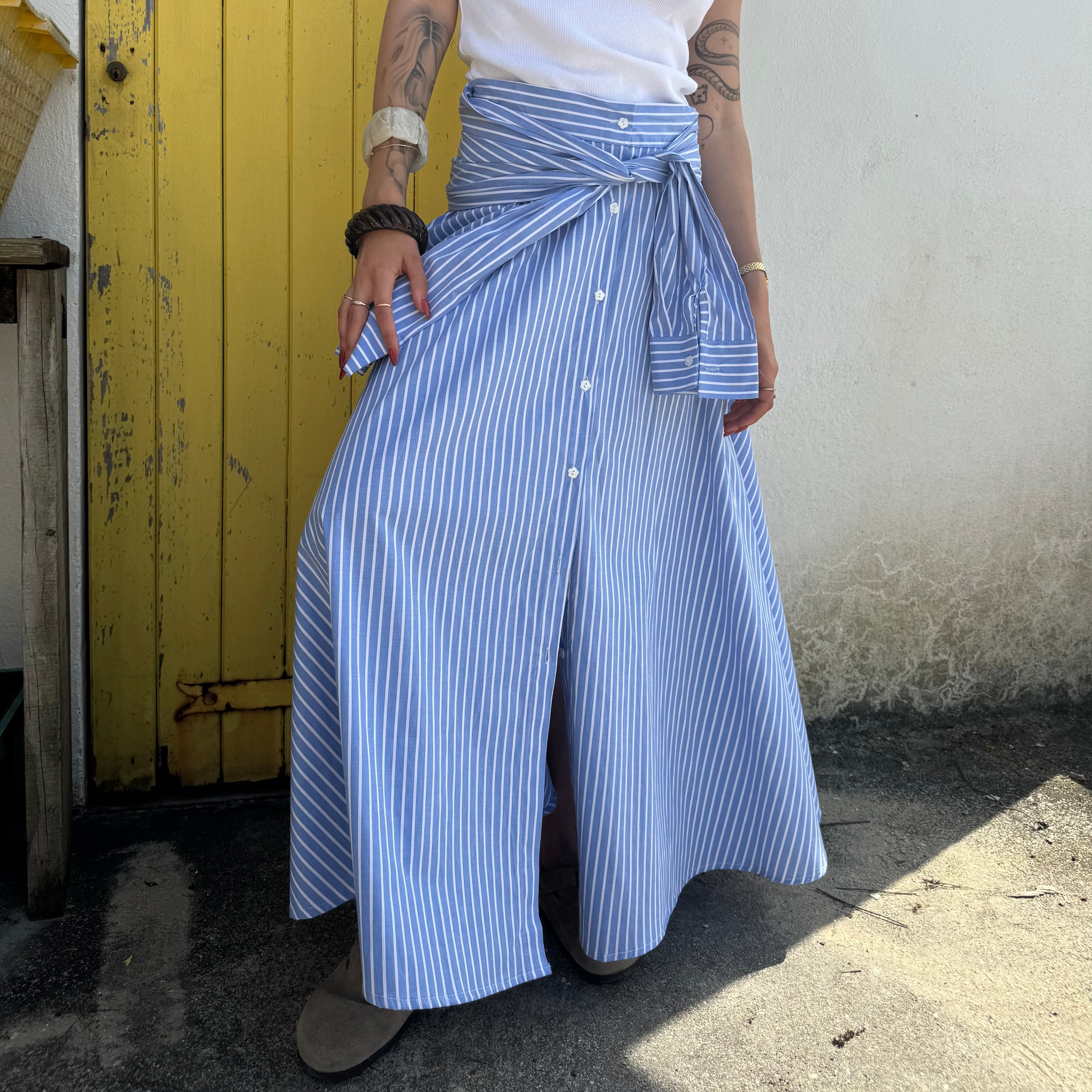 Jupe chemise MAE rayé