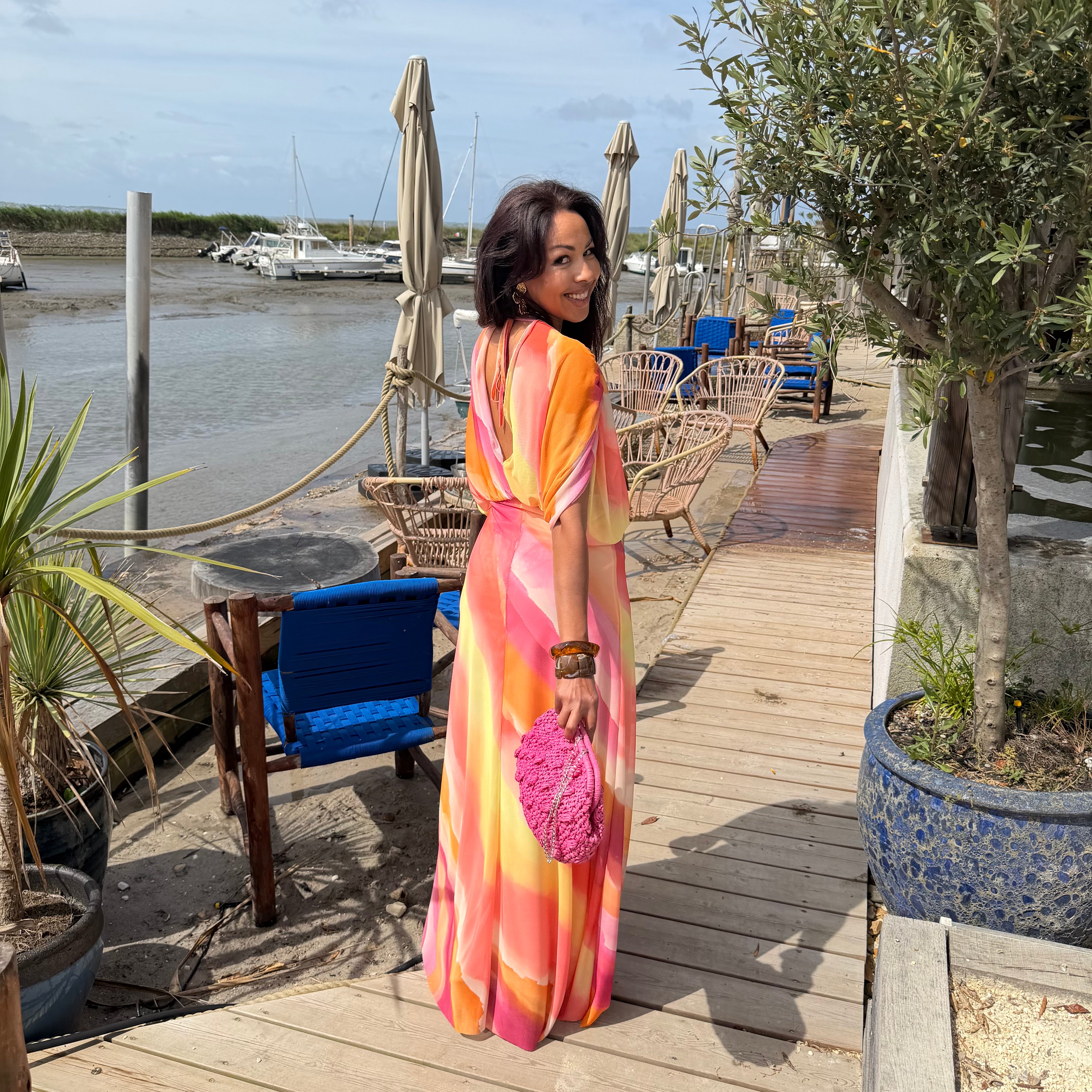 Robe longue TRESOR fluide et coloré