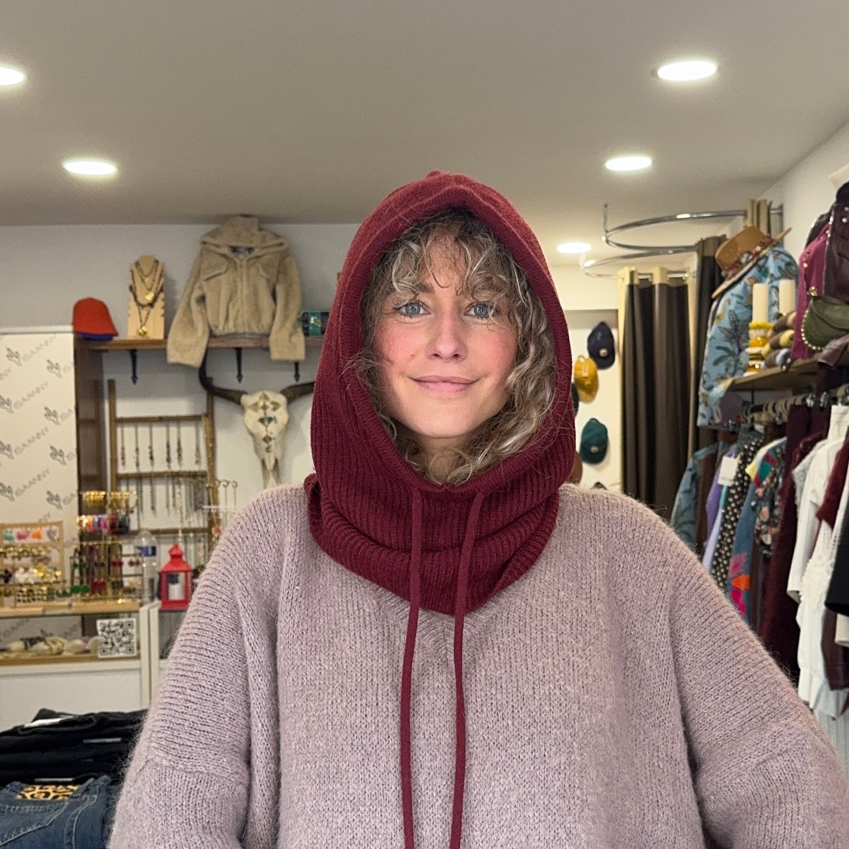 Cagoule ENVY prune, col+capuche intégrée