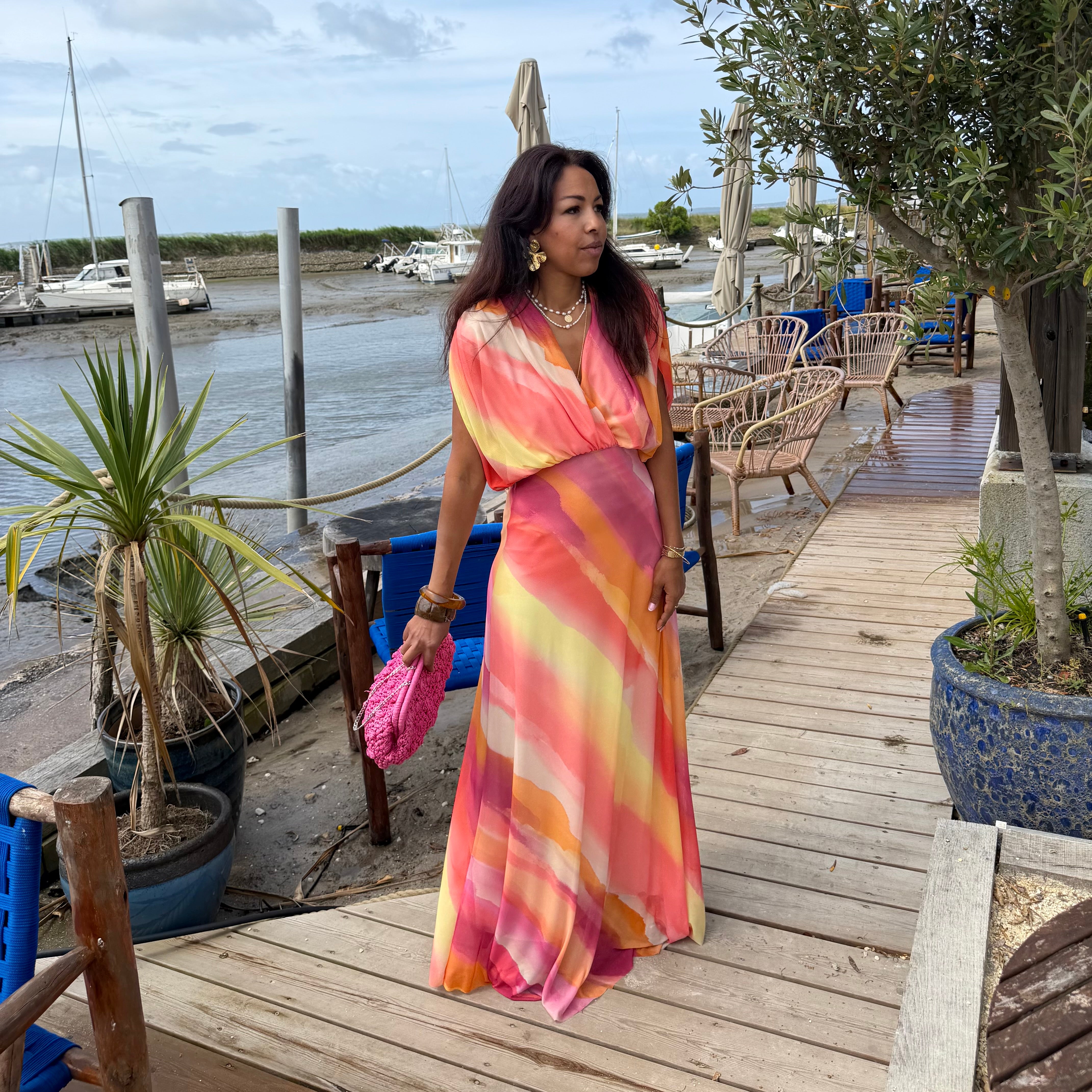 Robe longue TRESOR fluide et coloré