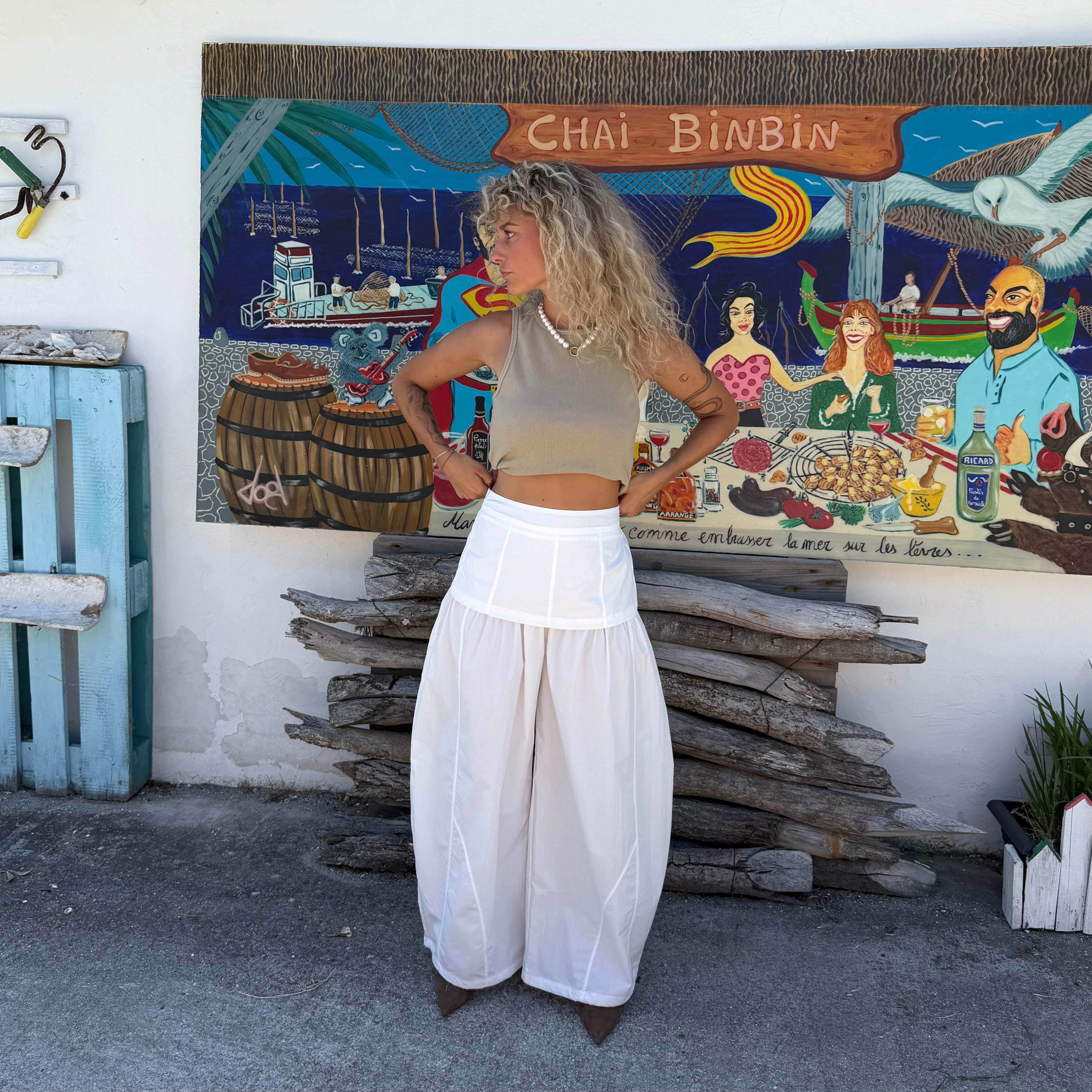 Pantalon boule TOILE fluide