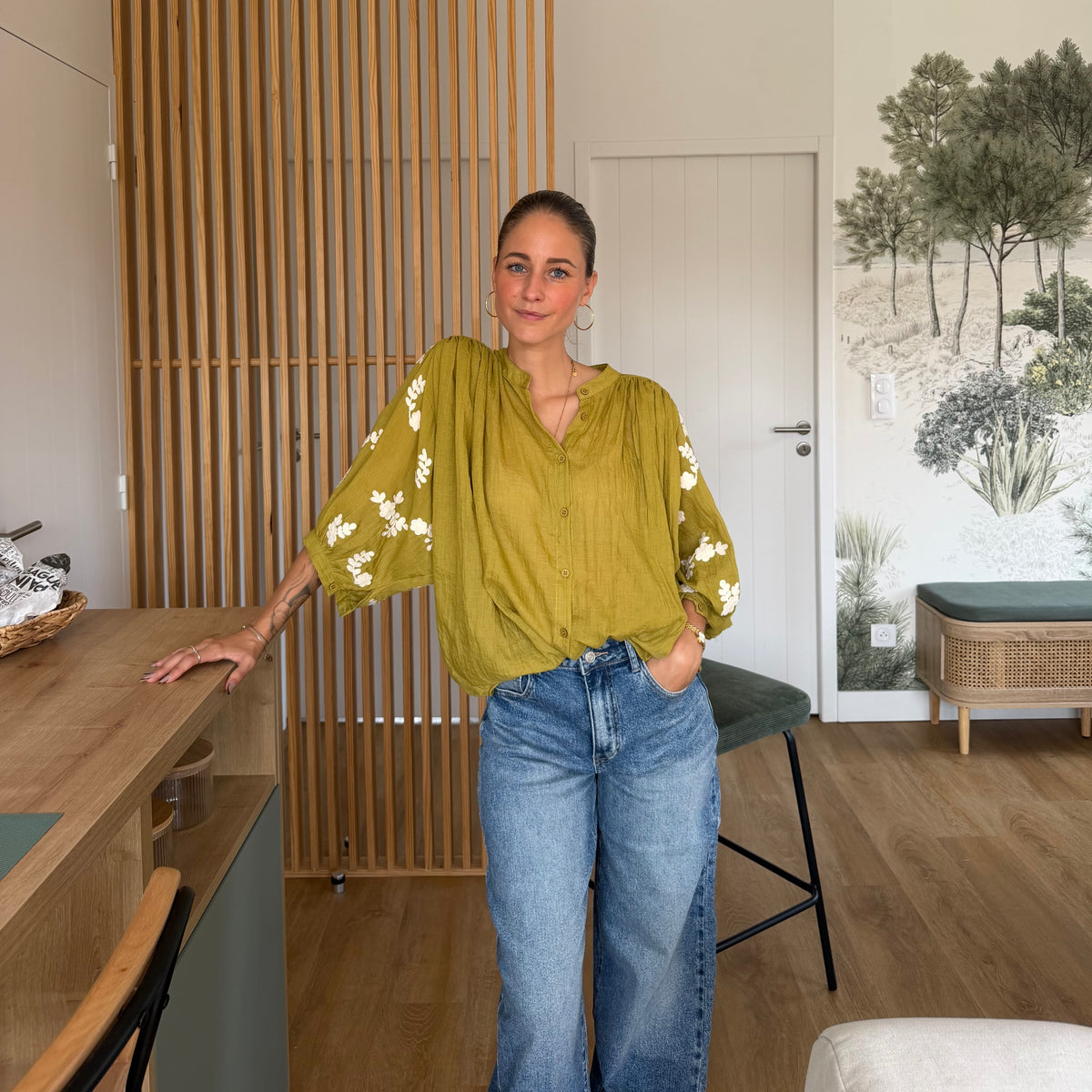 Blouse PABLO vert anis