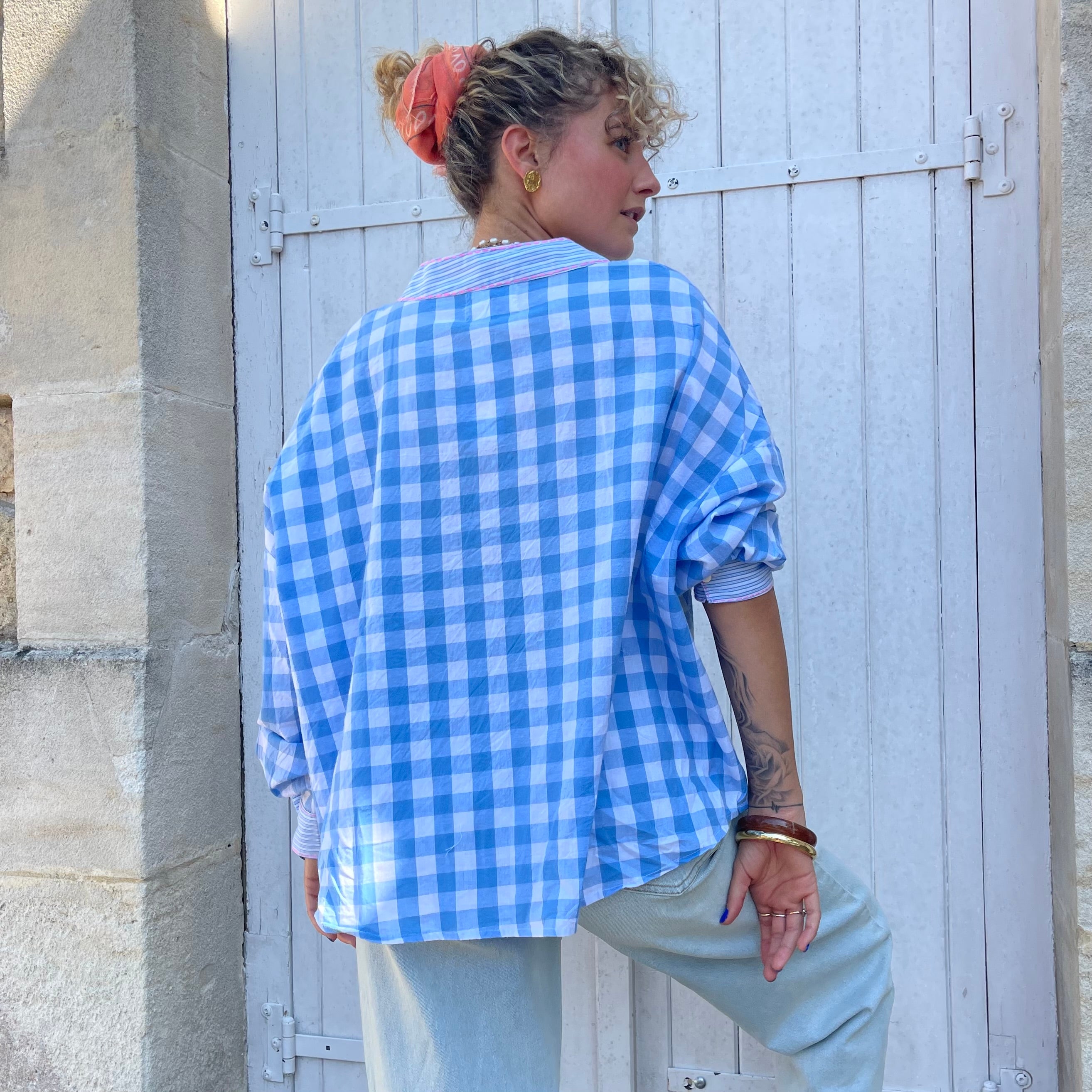 Blouse FLUA, vivhy bleu ciel, coton, léger