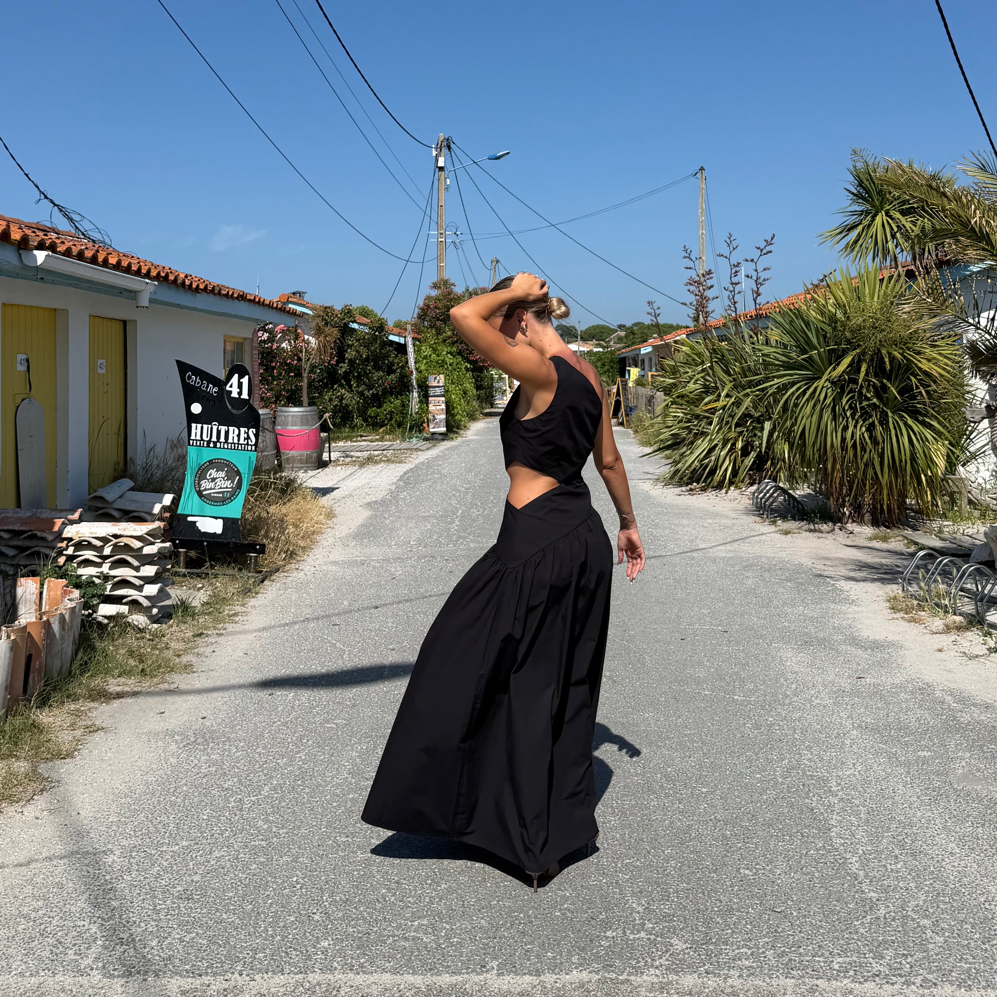 Robe LUCIA longue asymétrique