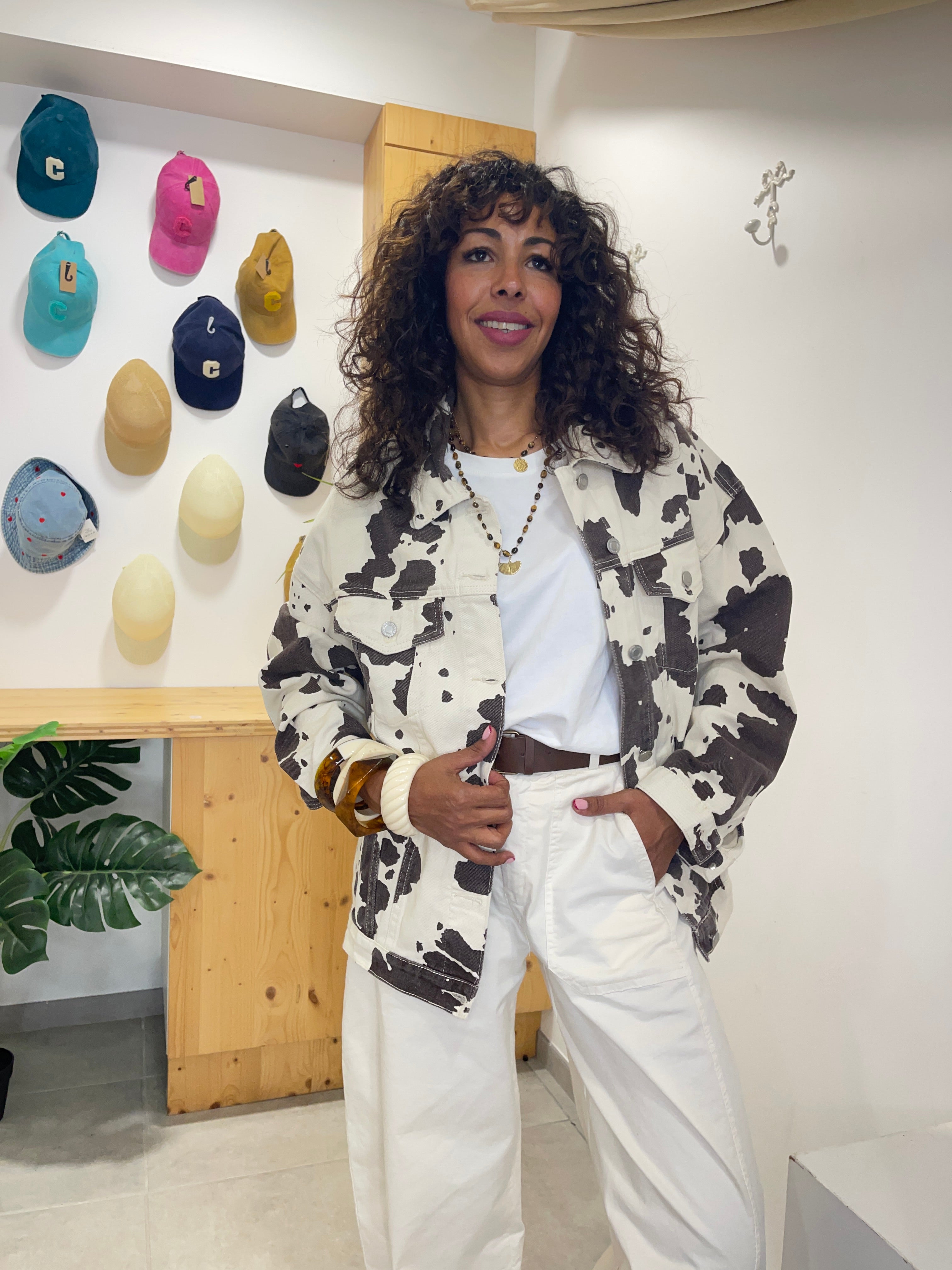 Veste en coton KARL imprimé vache à la coupe fluide
