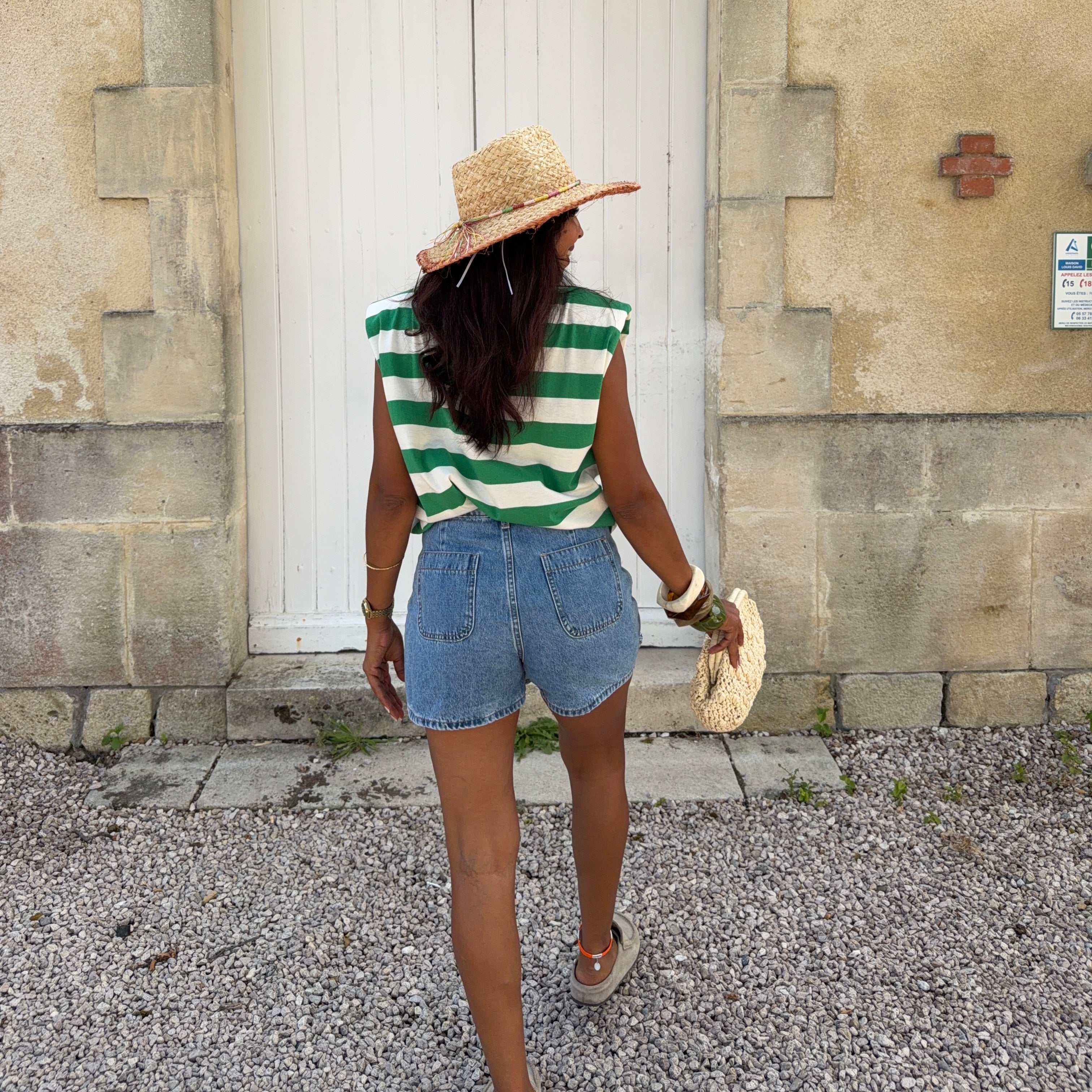 Jupe short en jean STELLA