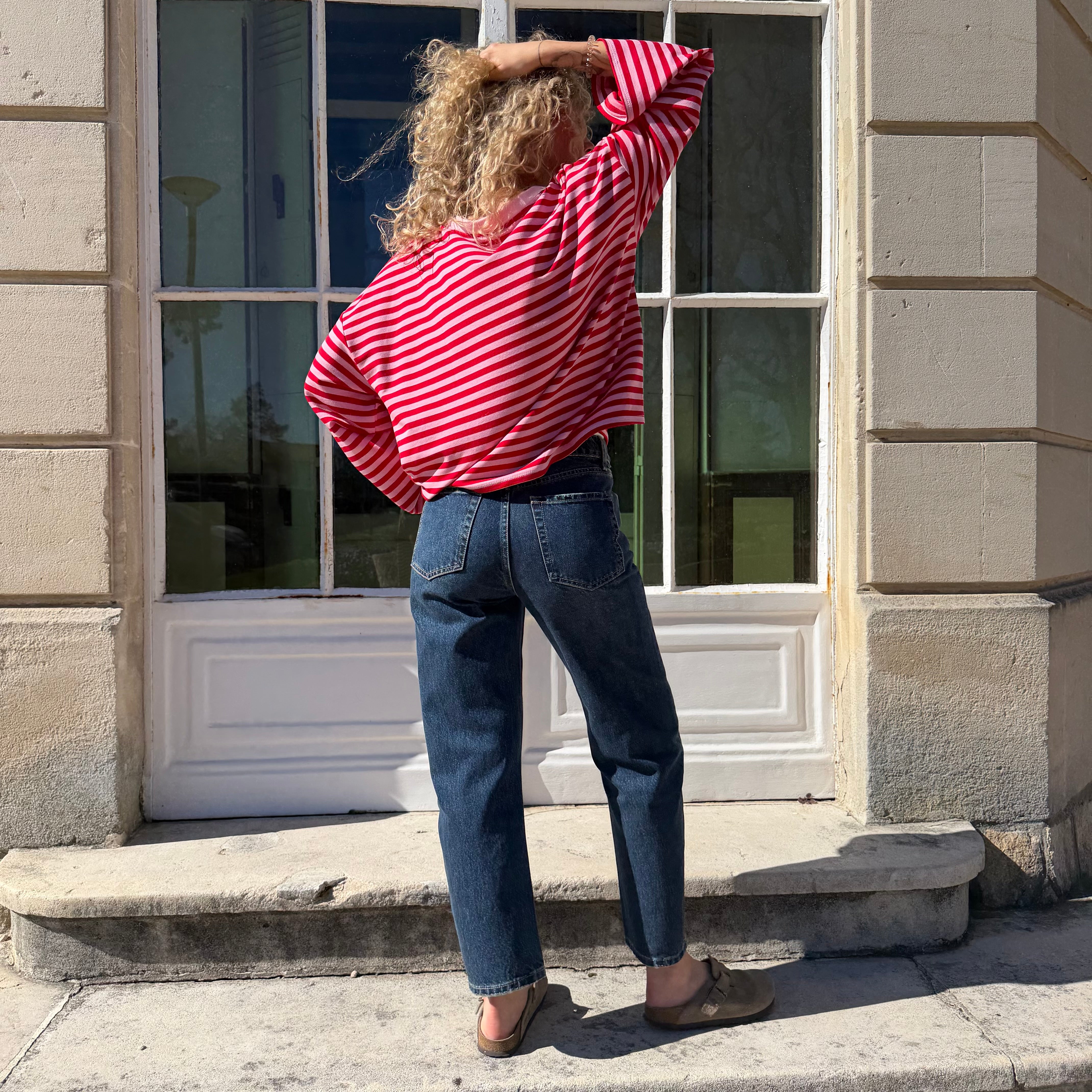 Jean boyfriend BOY, bleu foncé