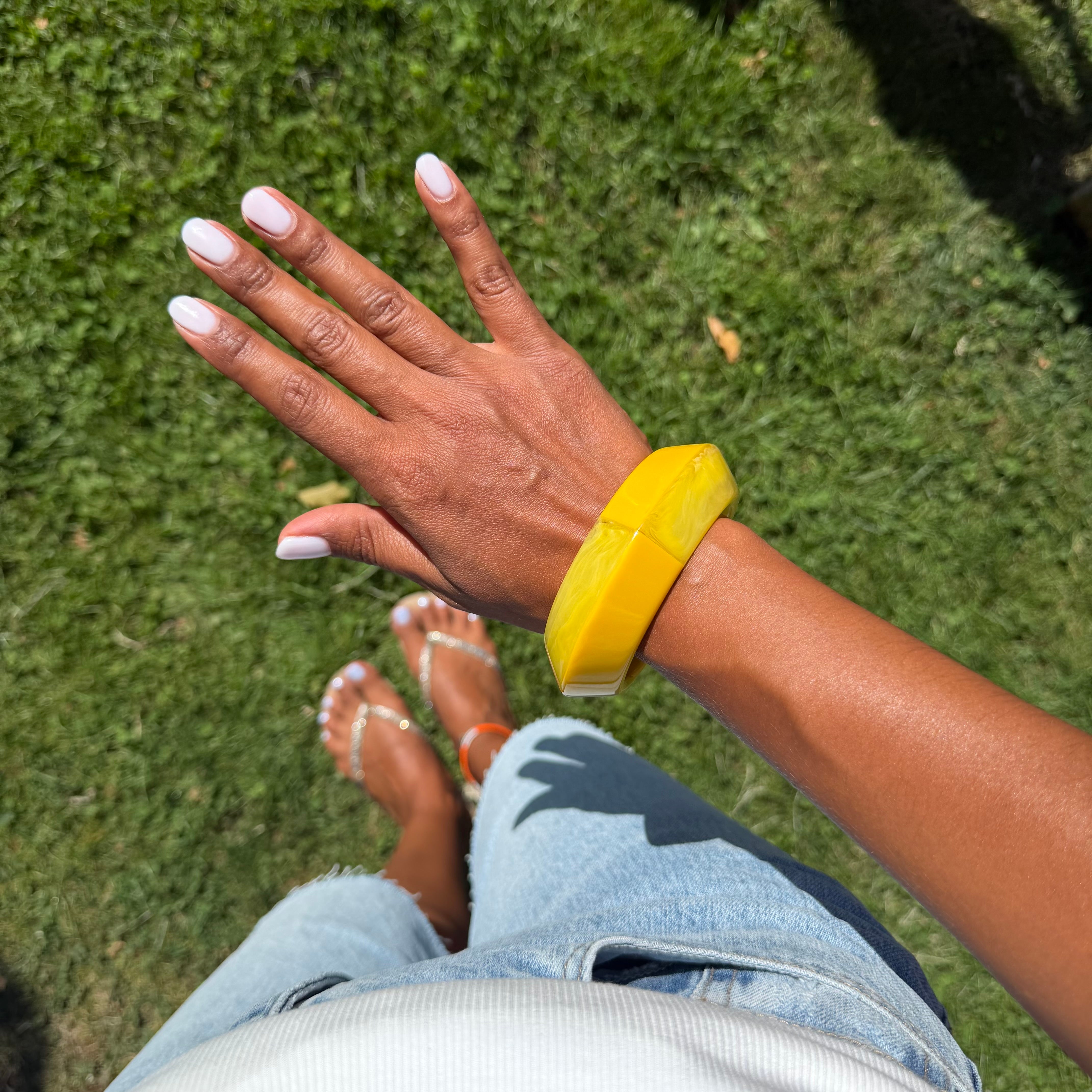 Jonc damier jaune