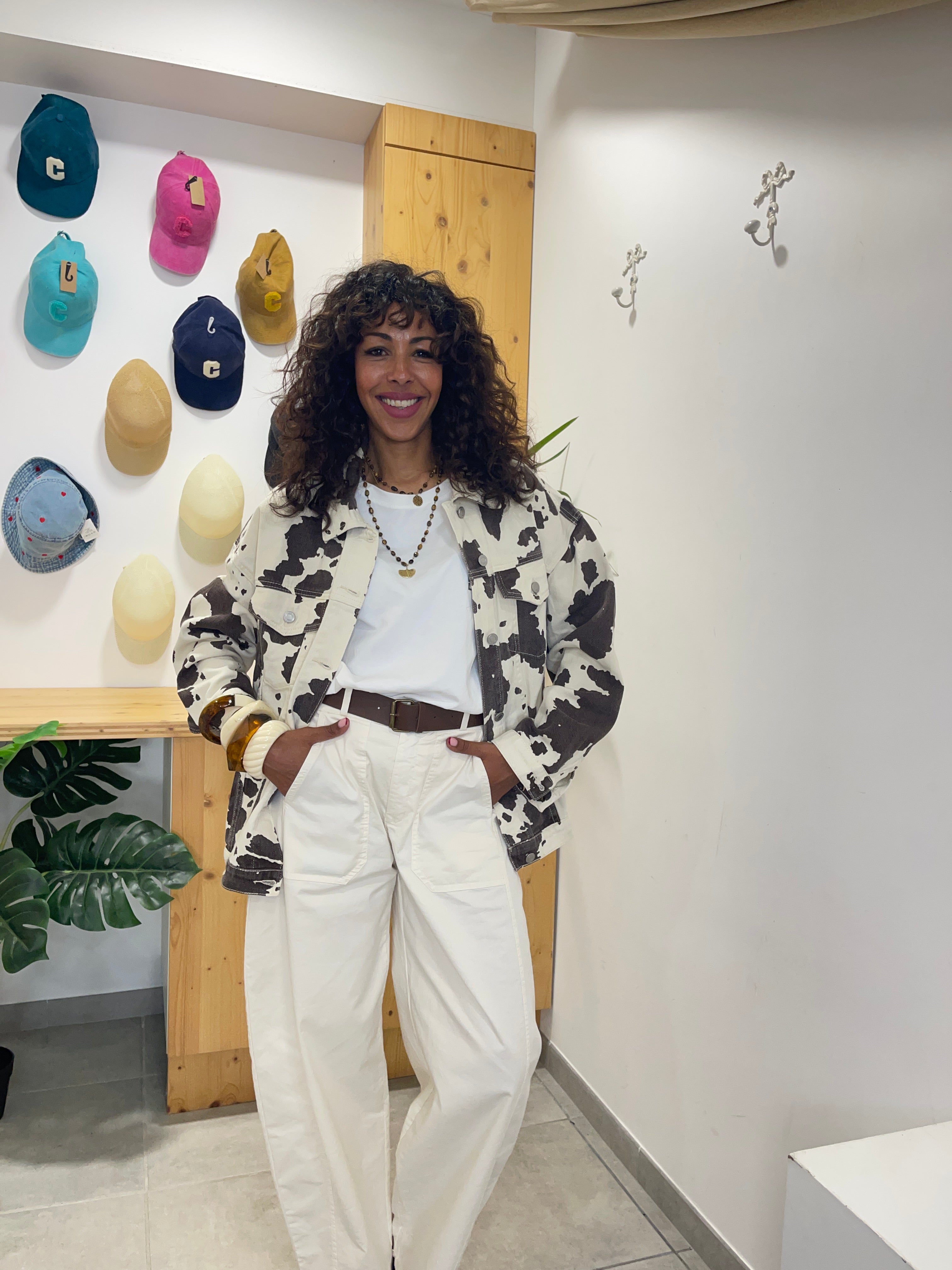 Veste en coton KARL imprimé vache à la coupe fluide