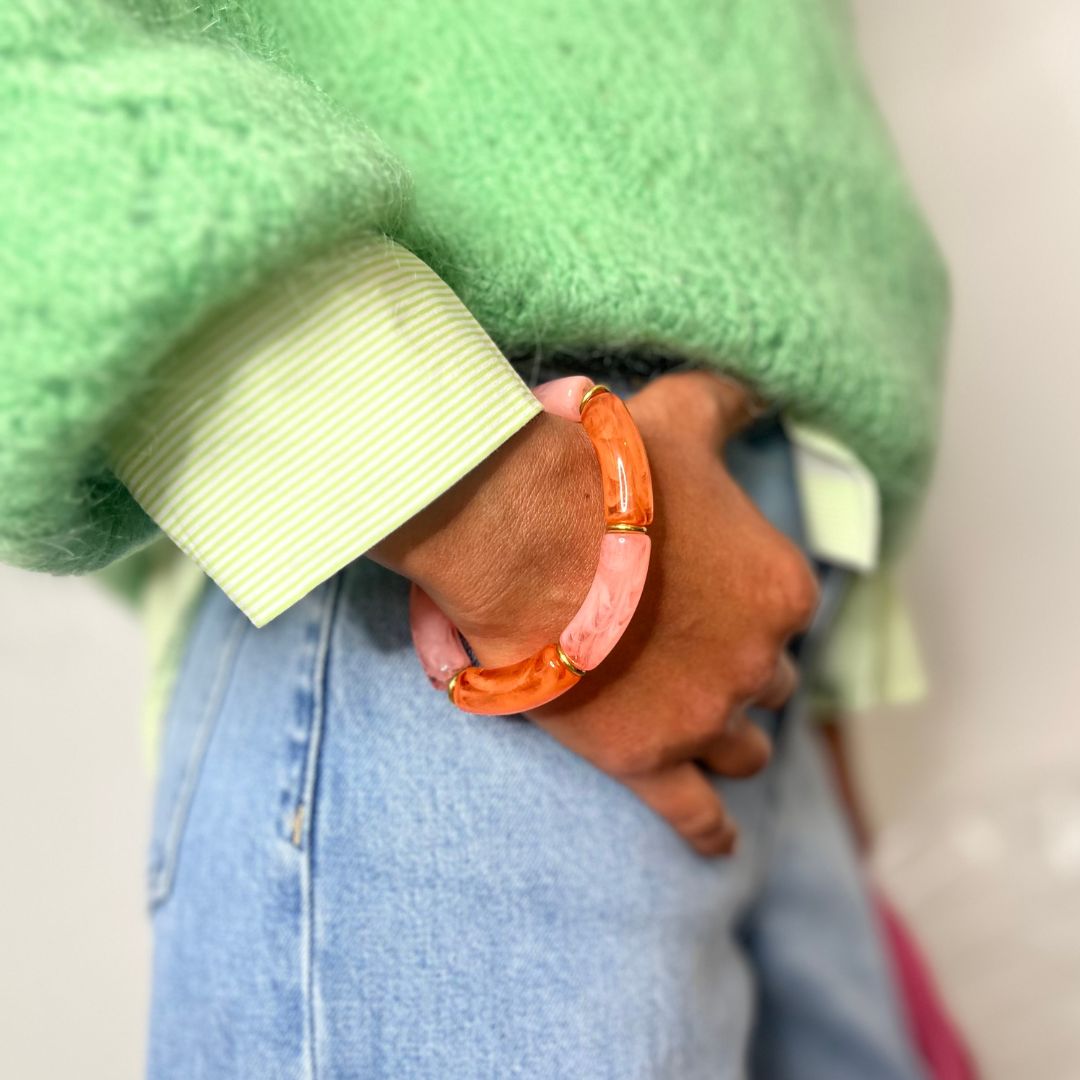 Bracelet SUGAR orange et rose