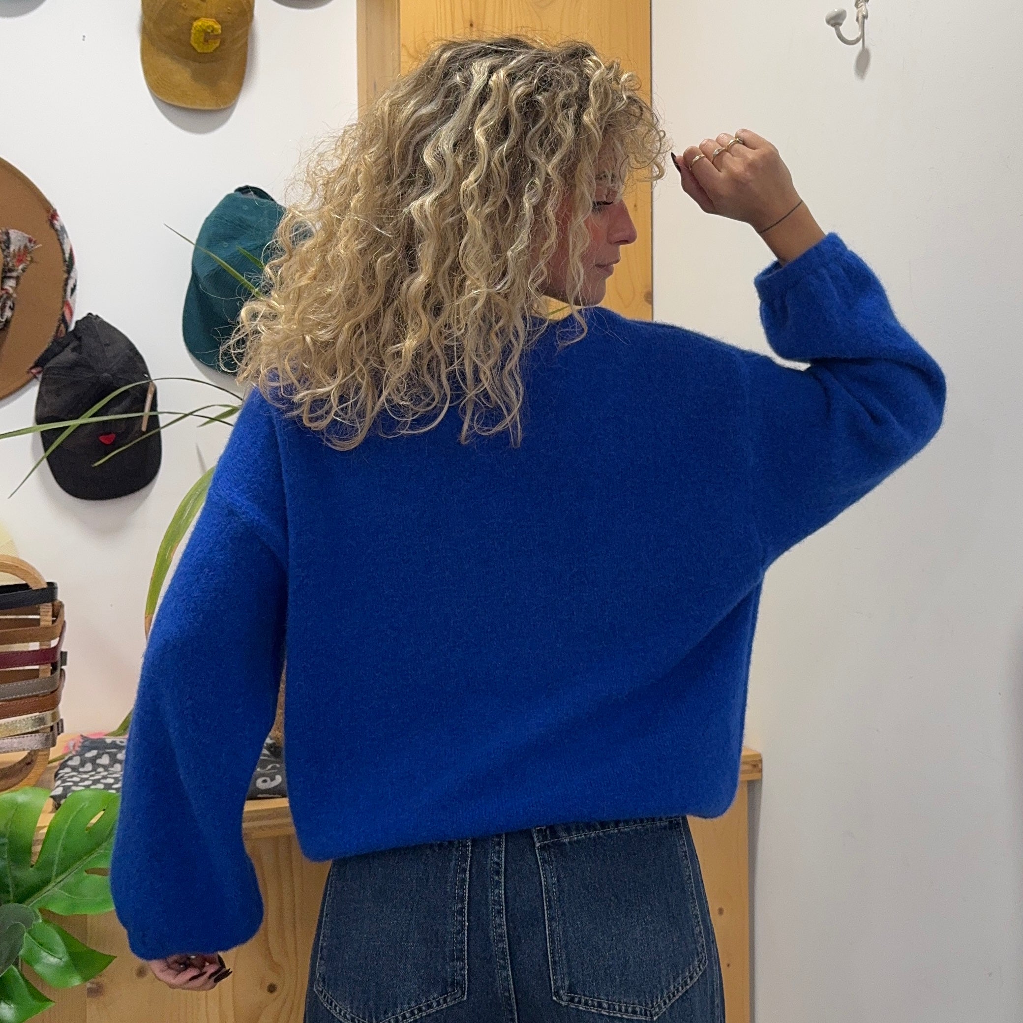 Pull alpaga Elise bleu