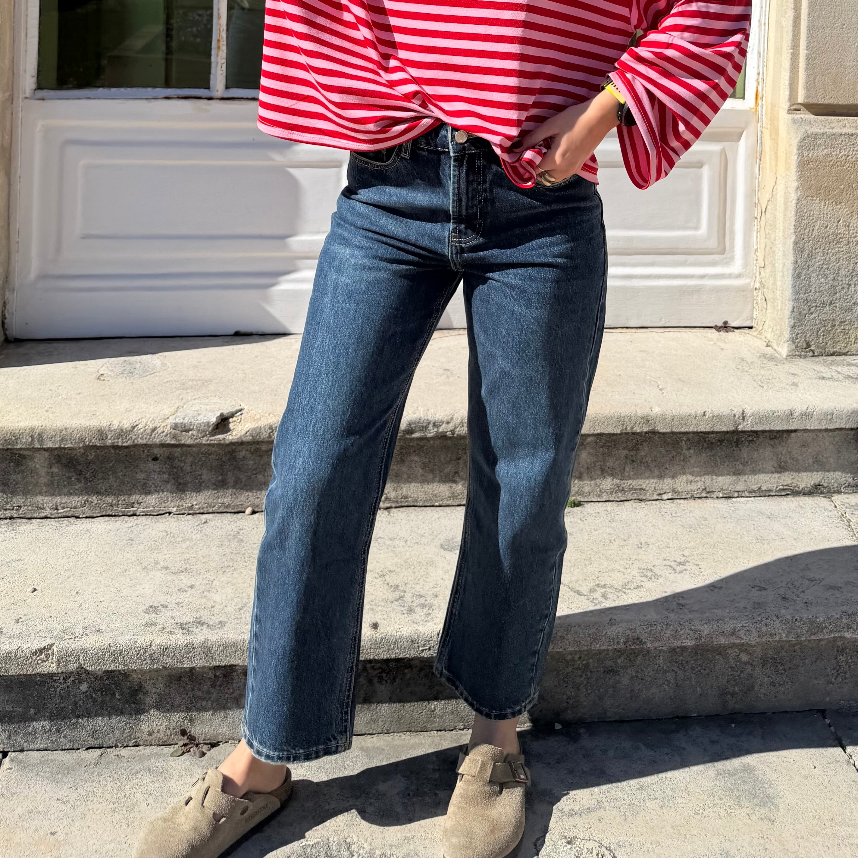 Jean boyfriend BOY, bleu foncé