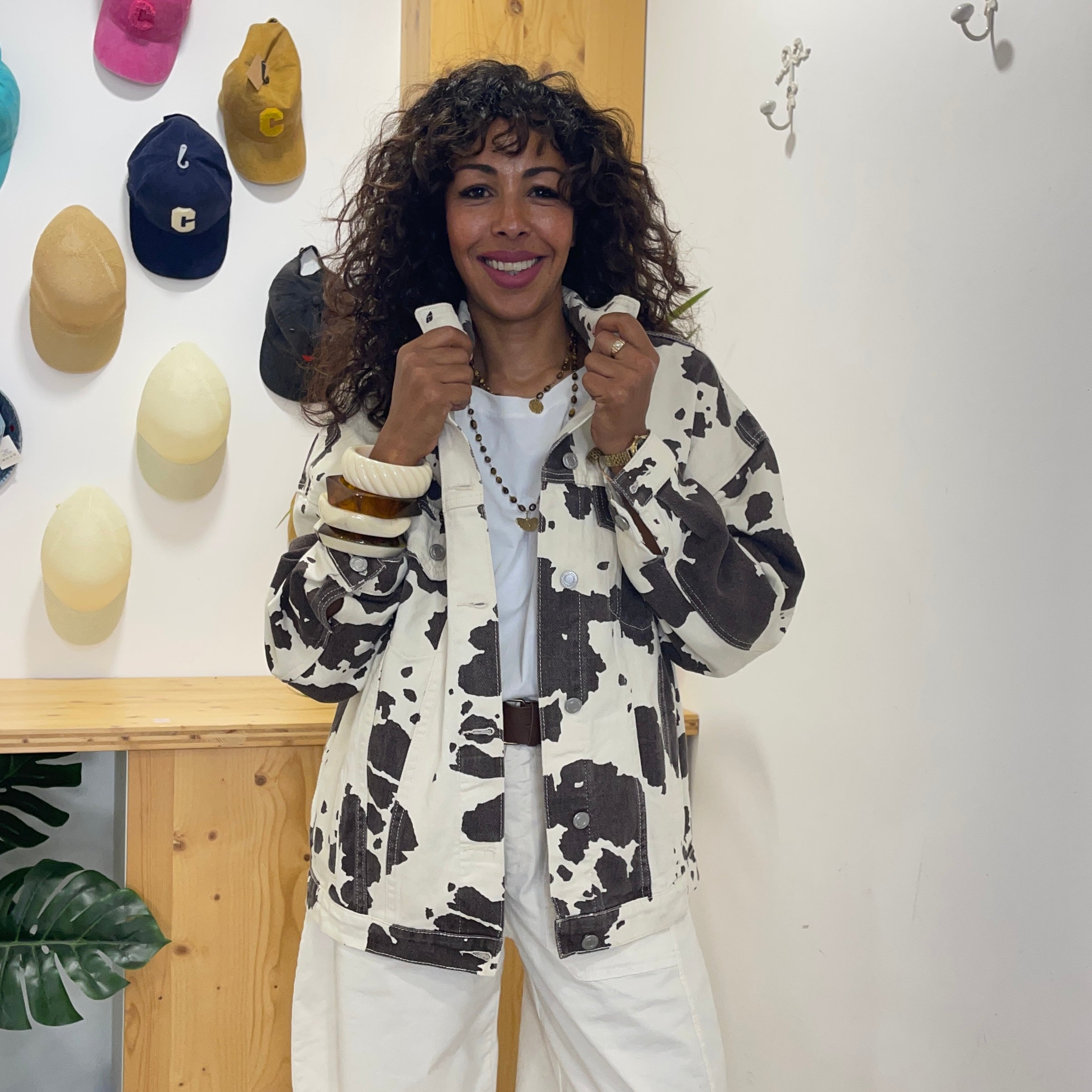 Veste en coton KARL imprimé vache à la coupe fluide
