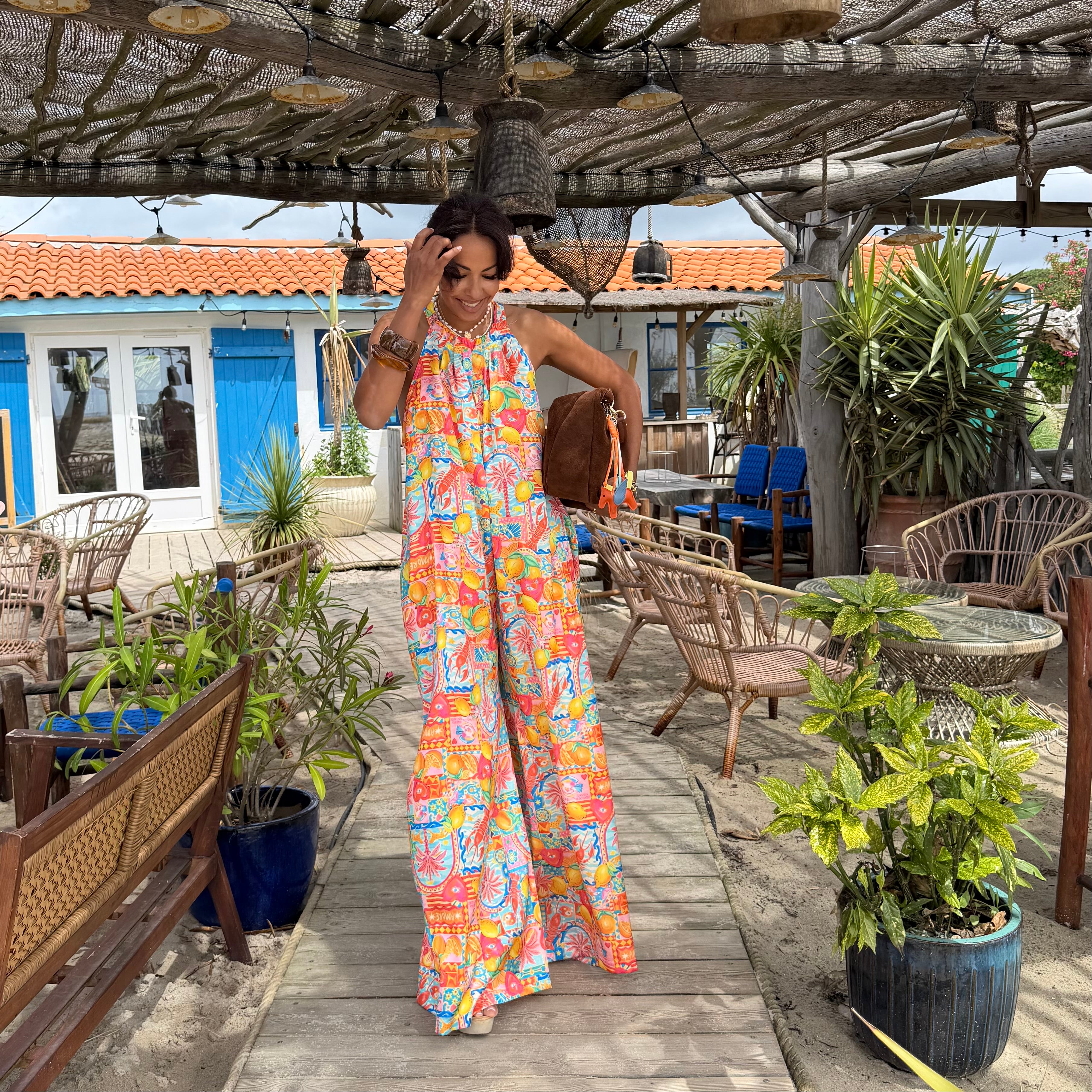 Combinaison pantalon MELODY coloré et fluide