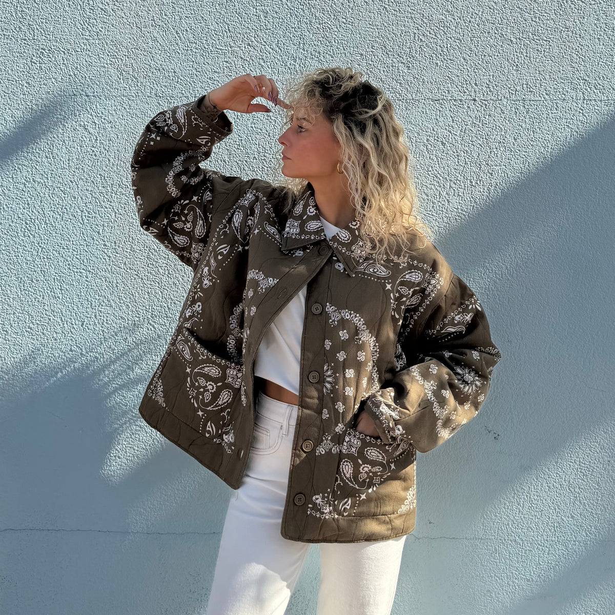 Veste réversible ALEX kaki Bandana