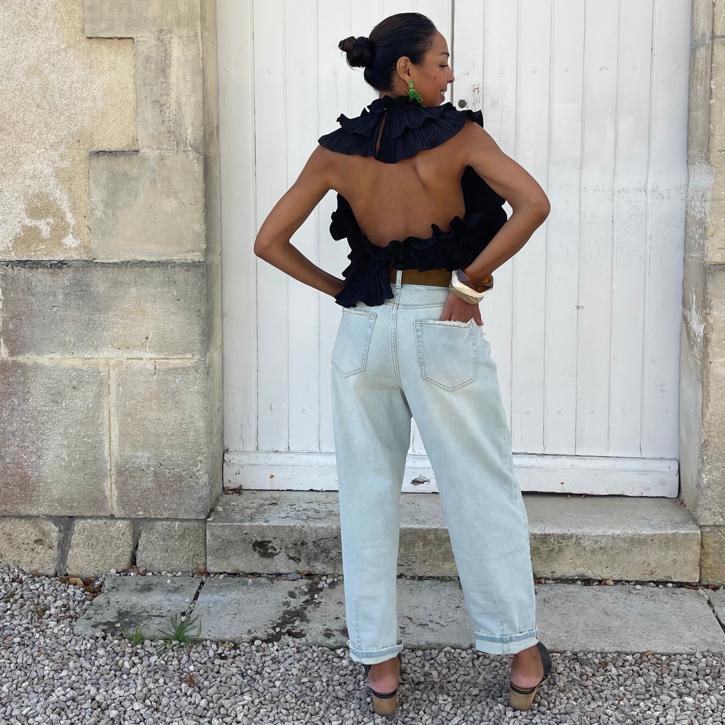 Jean SARI coupe ballon fluide en bleu clair