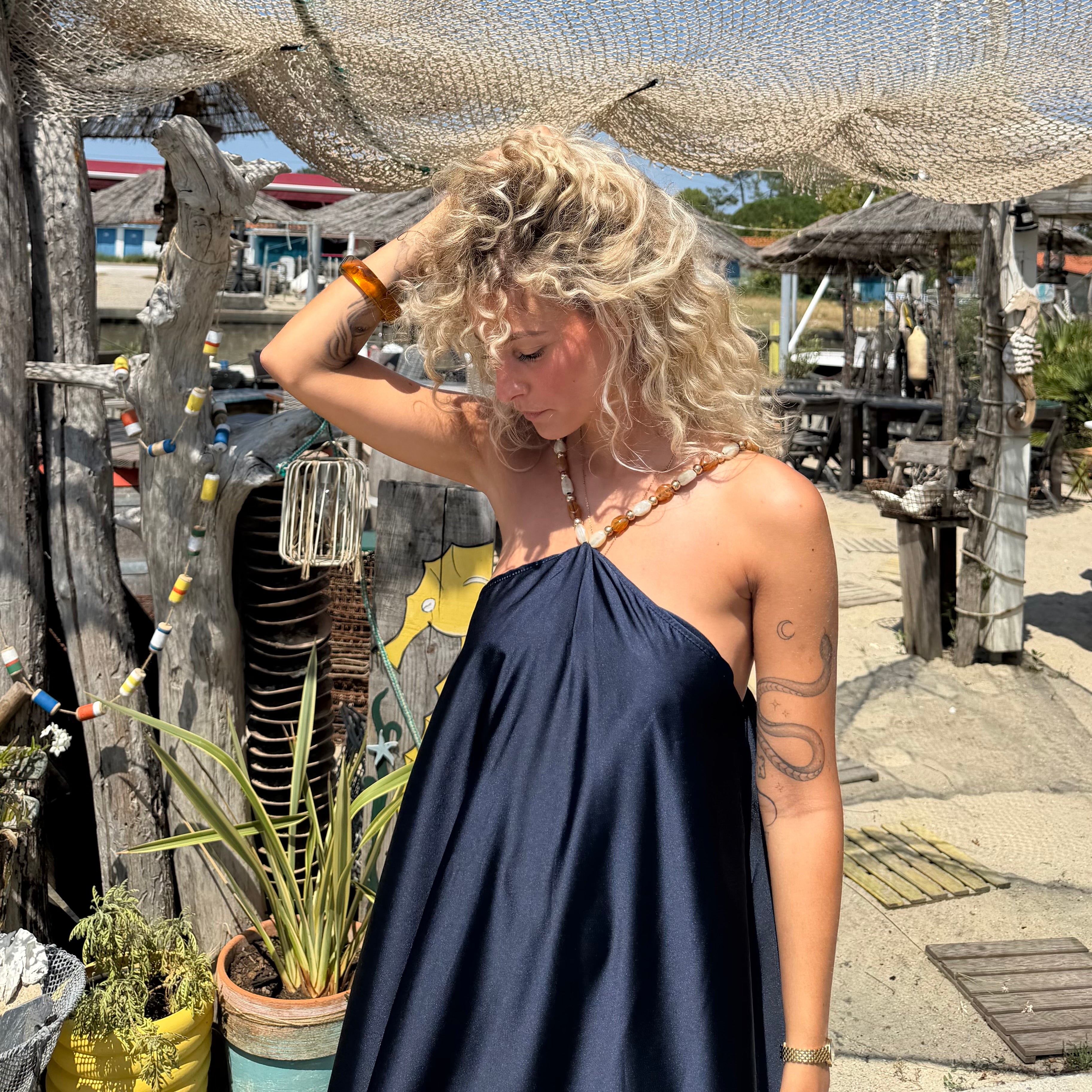 Robe PERLA bleu marine
