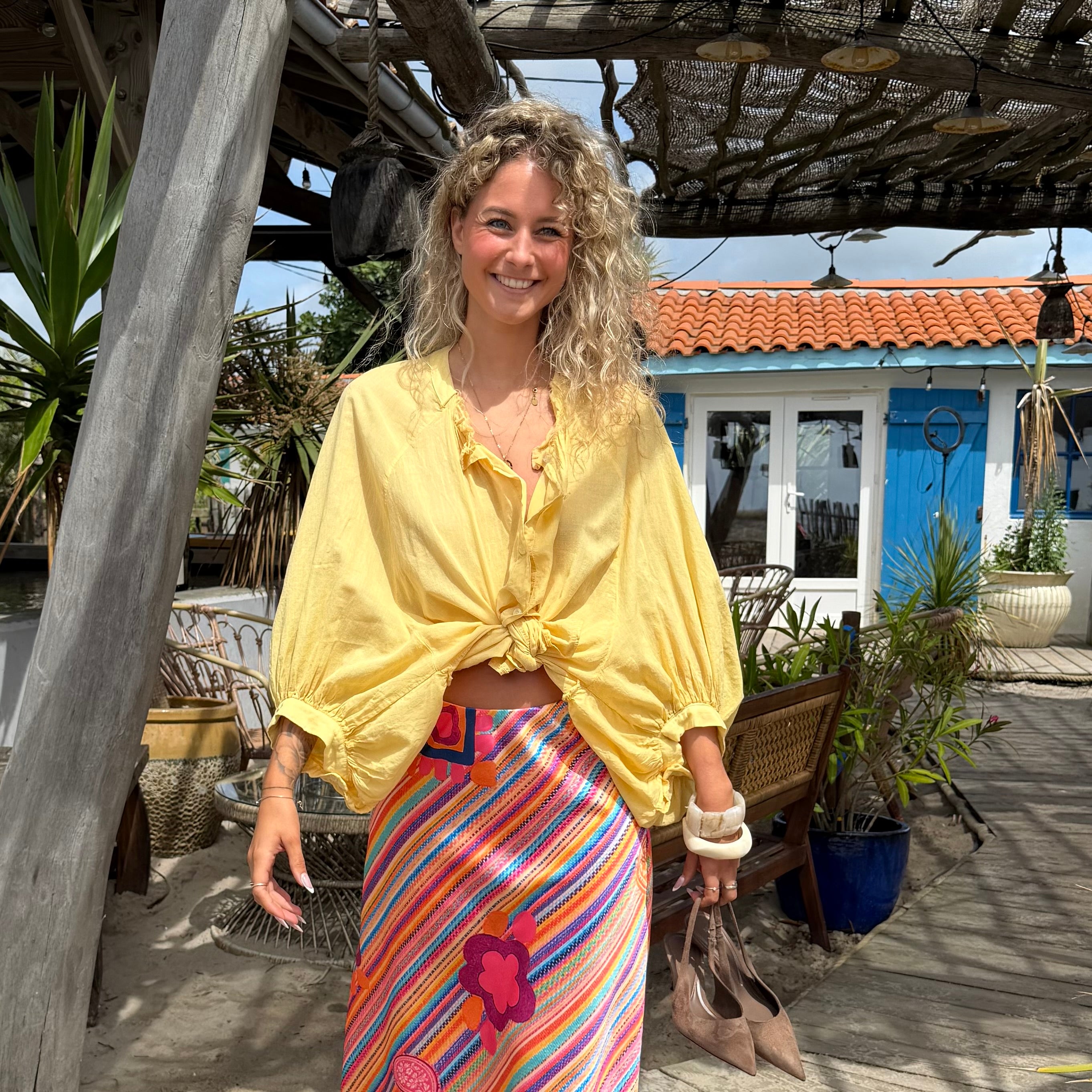 Bouse jaune oversize en coton DOLCE