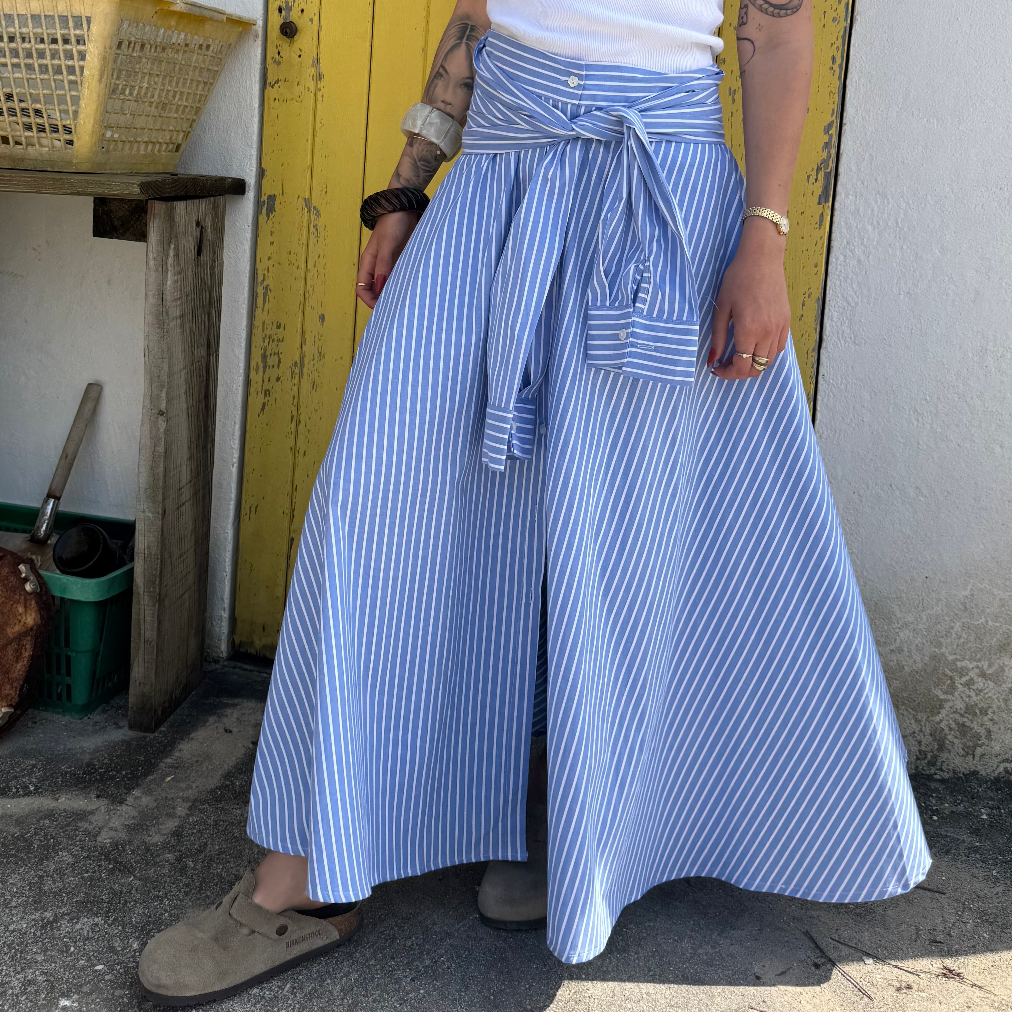Jupe chemise MAE rayé