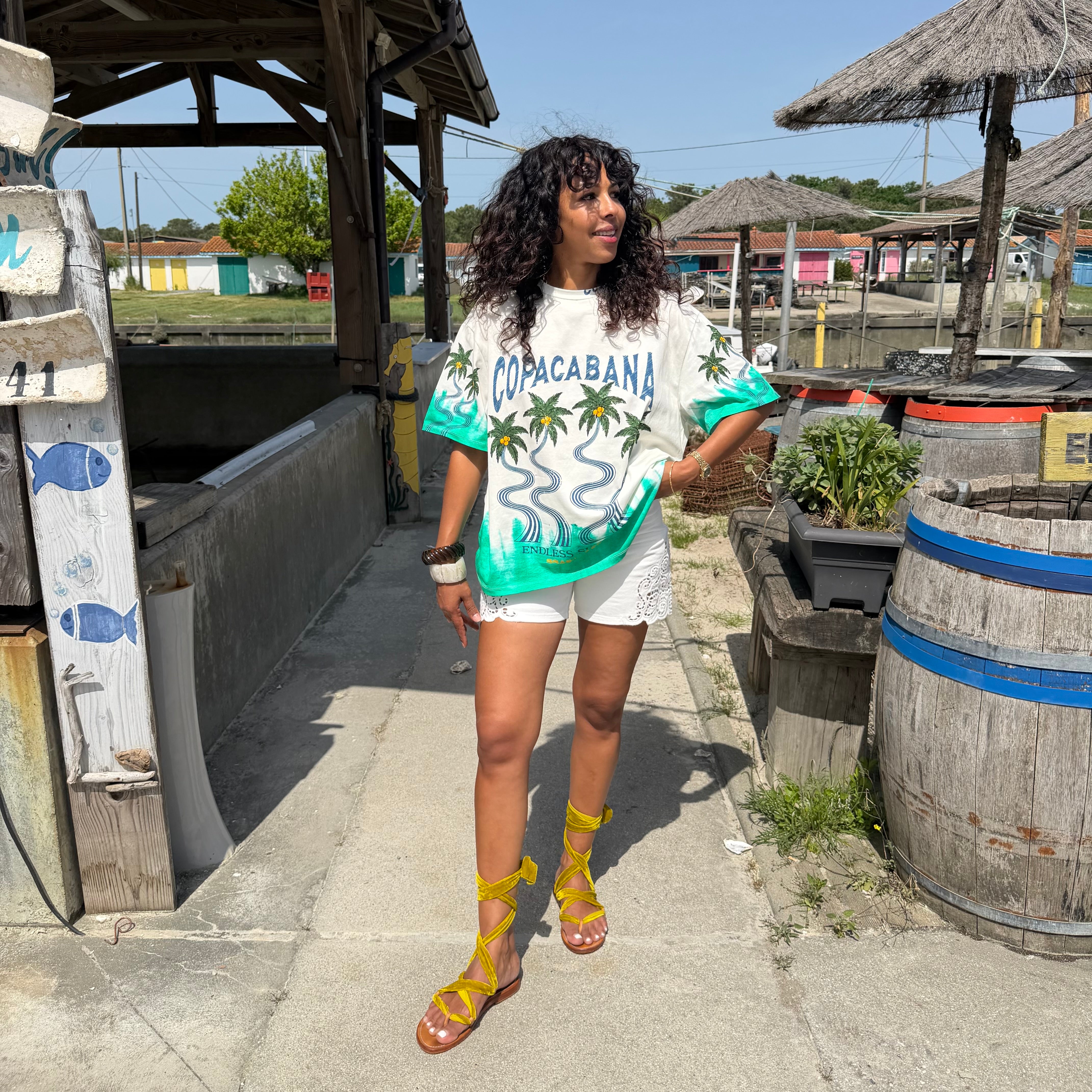 T shirt RIO vert en coton