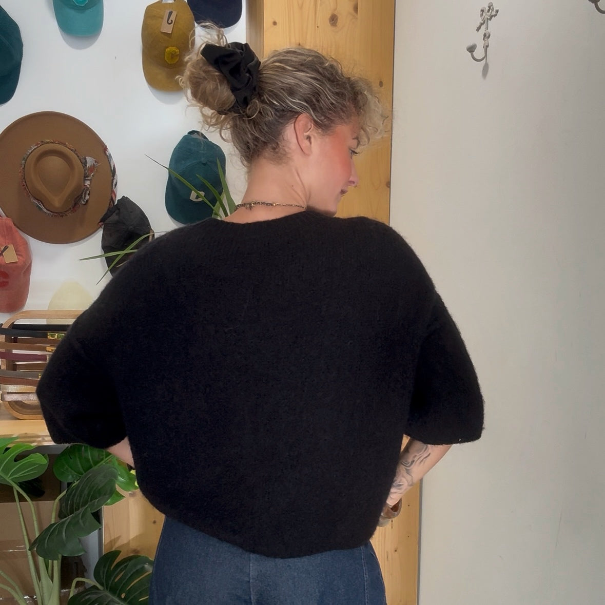 Pull baby alpaga LIO noir manche 3/4