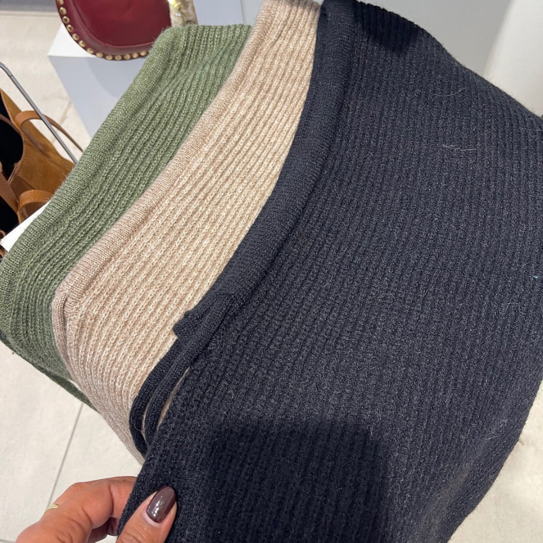 CAGOULE ENVY taupe côtelé en laine