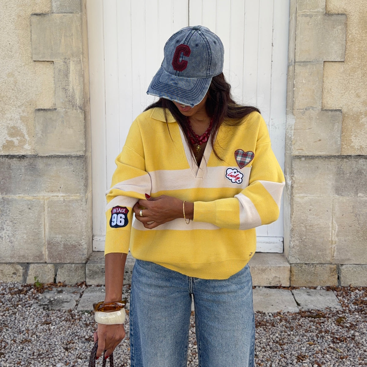 Pull ORIANE jaune